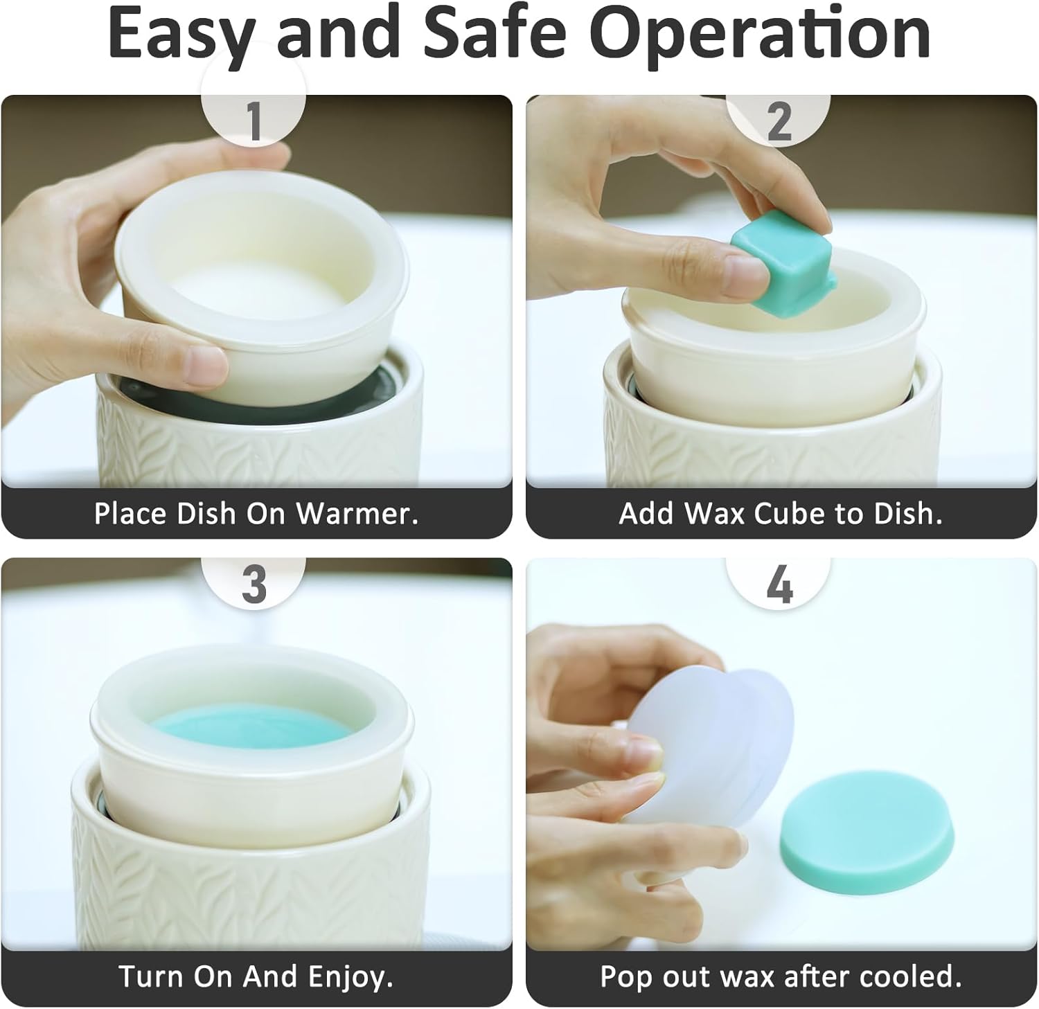 EQUSUPRO Wax Melt Warmer 3-in-1 Electric Burner