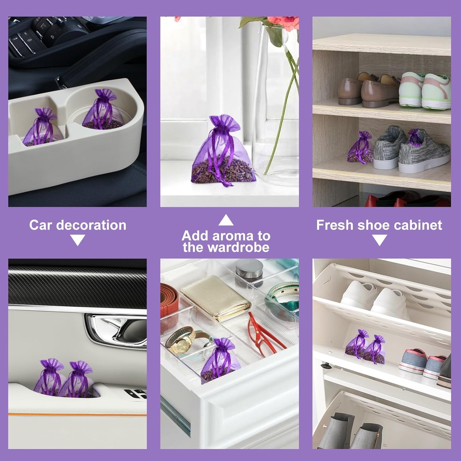 HELLORSO 10 Pack Lavender Sachet Bags for Closets and Drawers