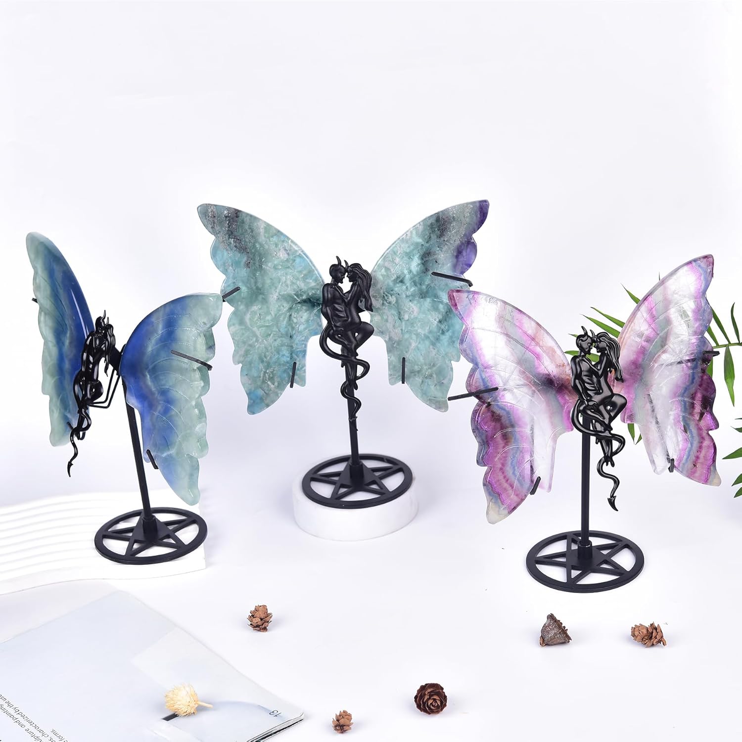 JIC Gem Crystal Butterfly Wings with Stand