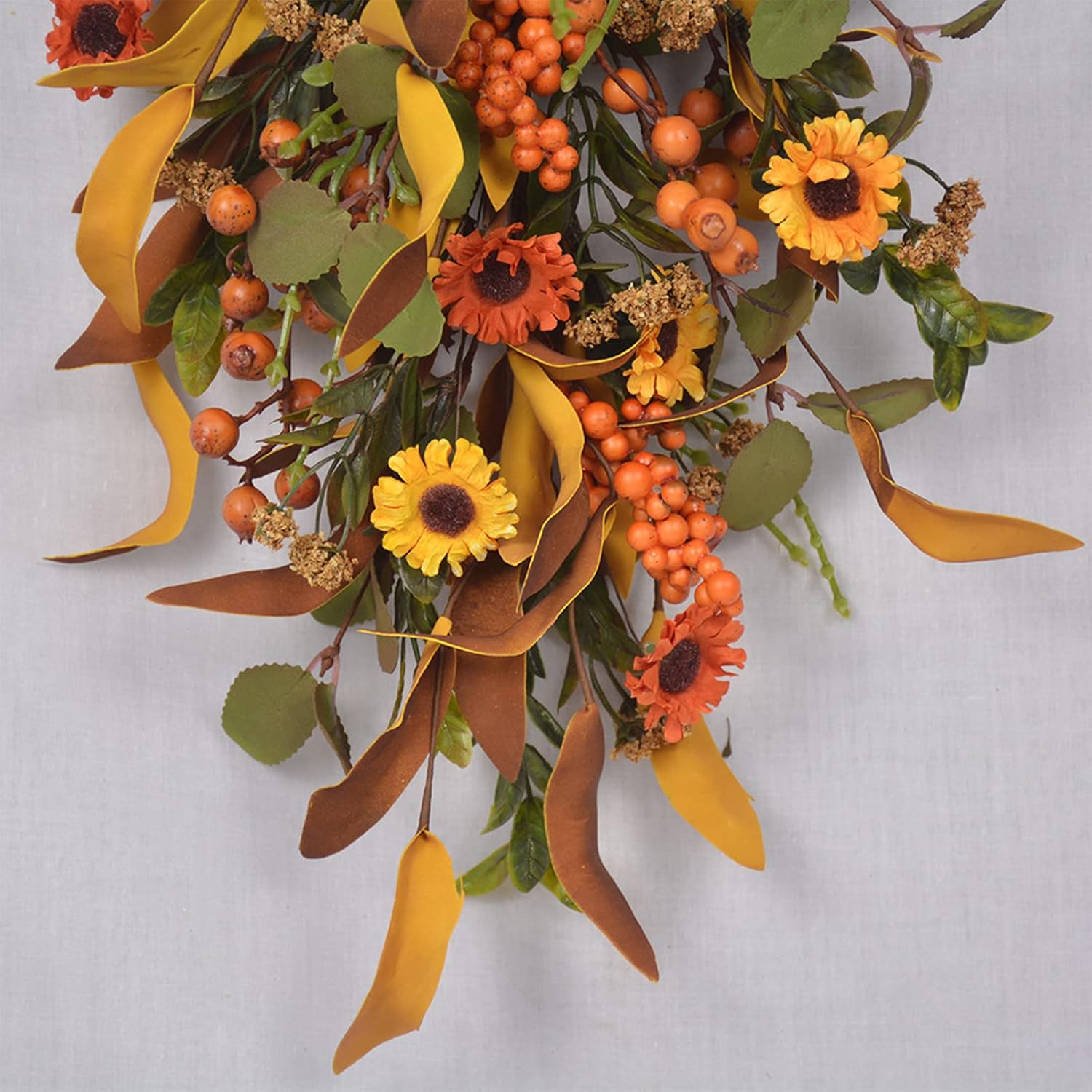 197 Inch Fall Harvest Teardrop Wreath Swag
