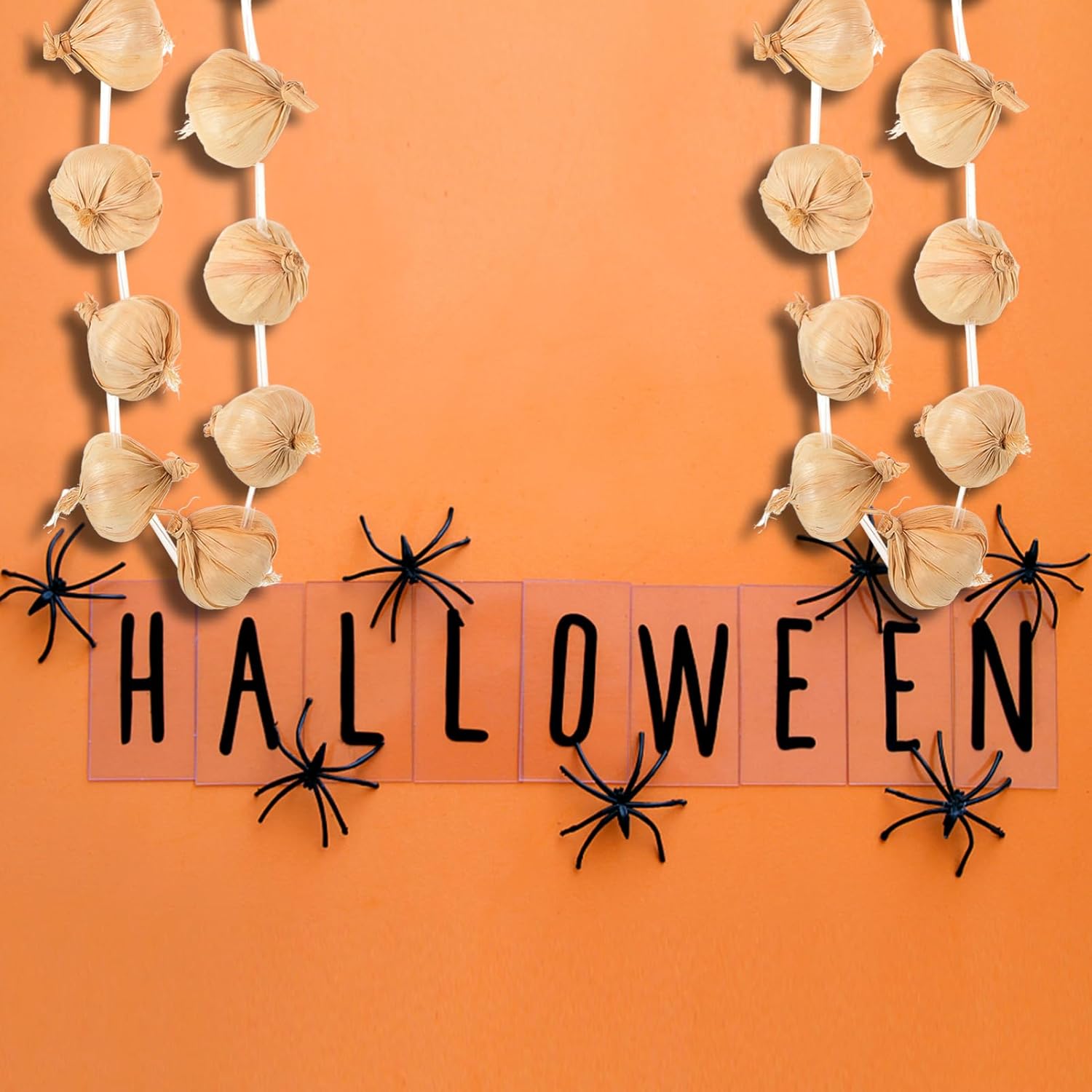 Artificial Garlic String Wreath Decor Prop