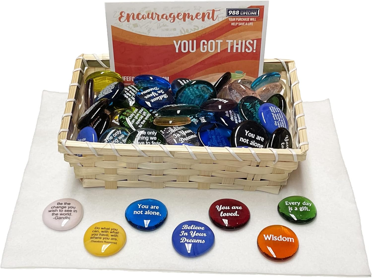 Encouragement Stones Set of 100 with Display