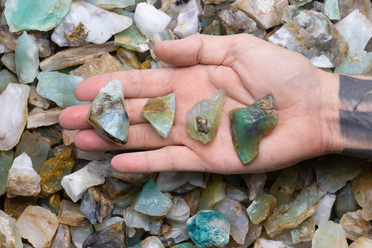 Fantasia Natural Blue Opal Rough Stones from Peru 12 lb