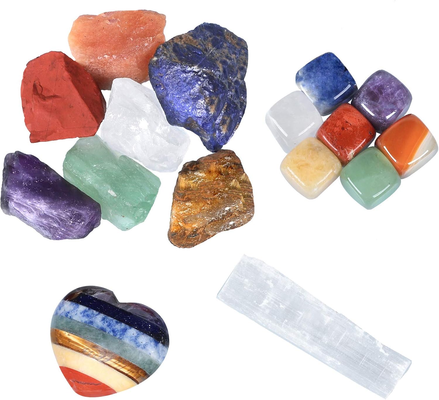 Rockcloud Chakra Therapy Starter Kit with 16 Pieces