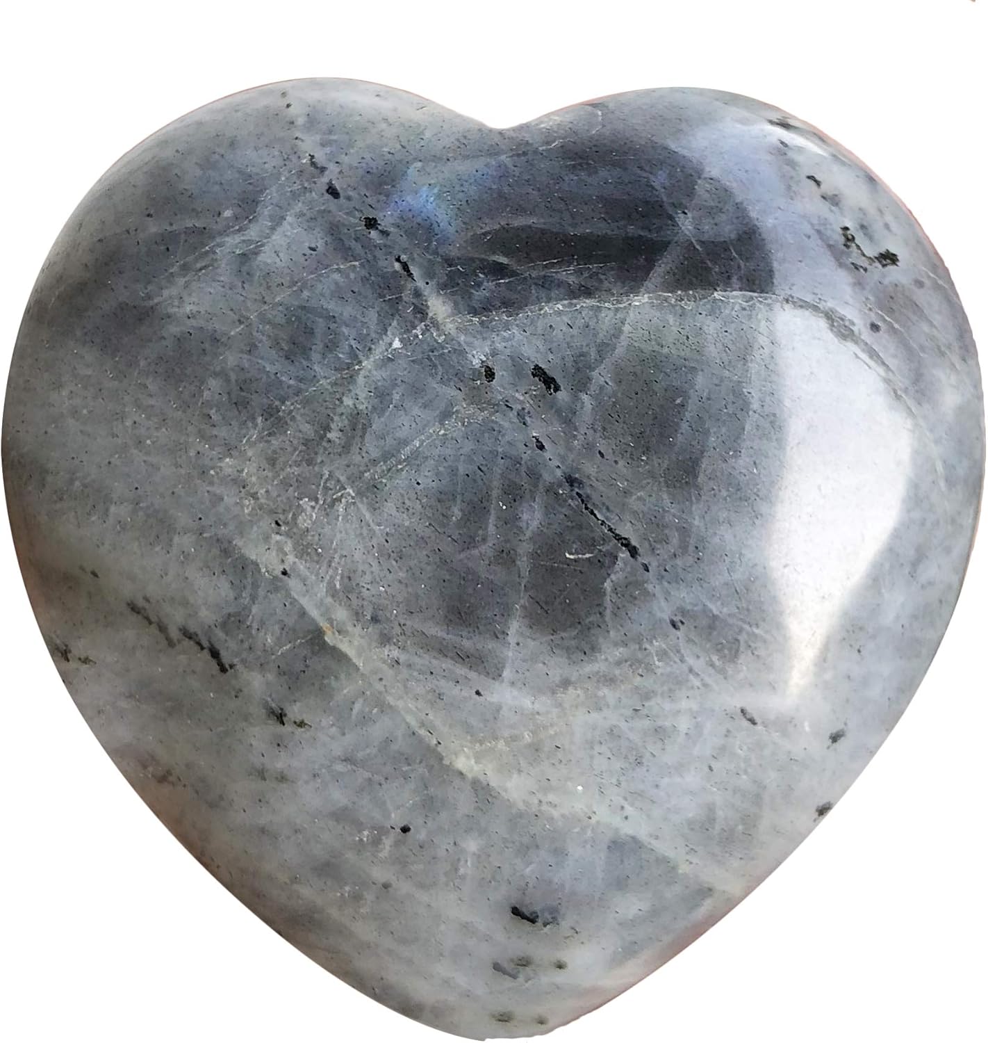 Polished Heart Stone Healing Crystal for Reiki and Meditation