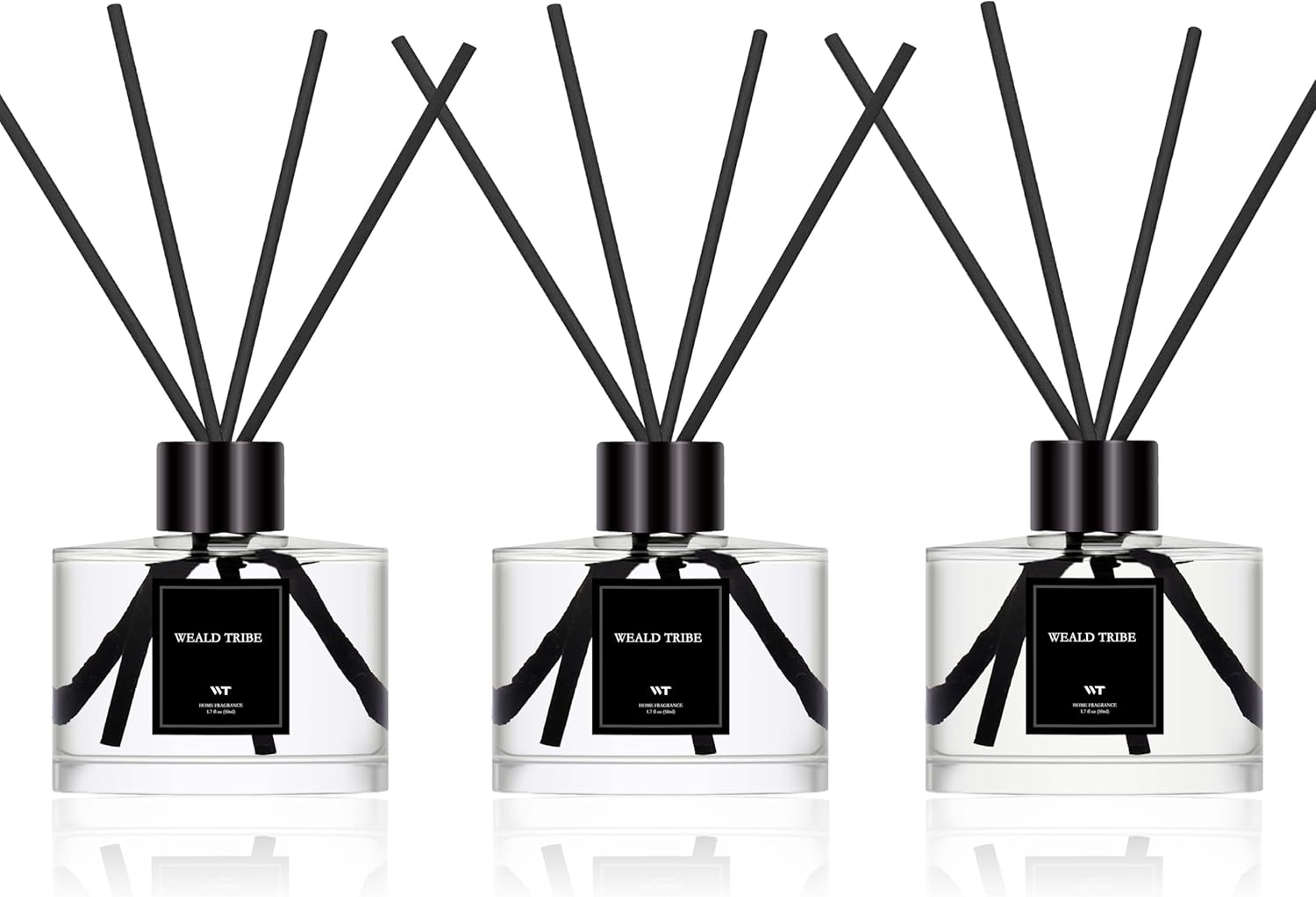 WEALD TRIBE Reed Diffuser Set of 3 for Home Fragrance