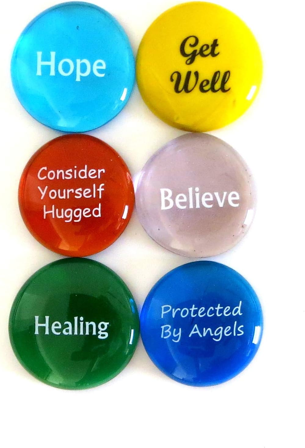 Lifeforce Glass Get Well Stones with Messages