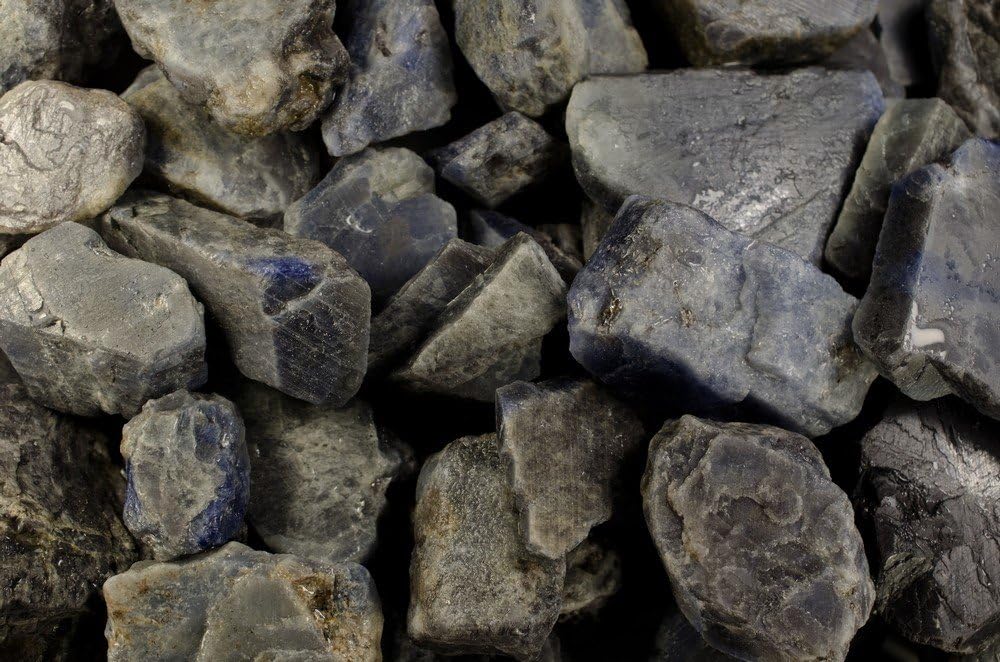 Fantasia Blue Sapphire Rough Stones 18 Lb