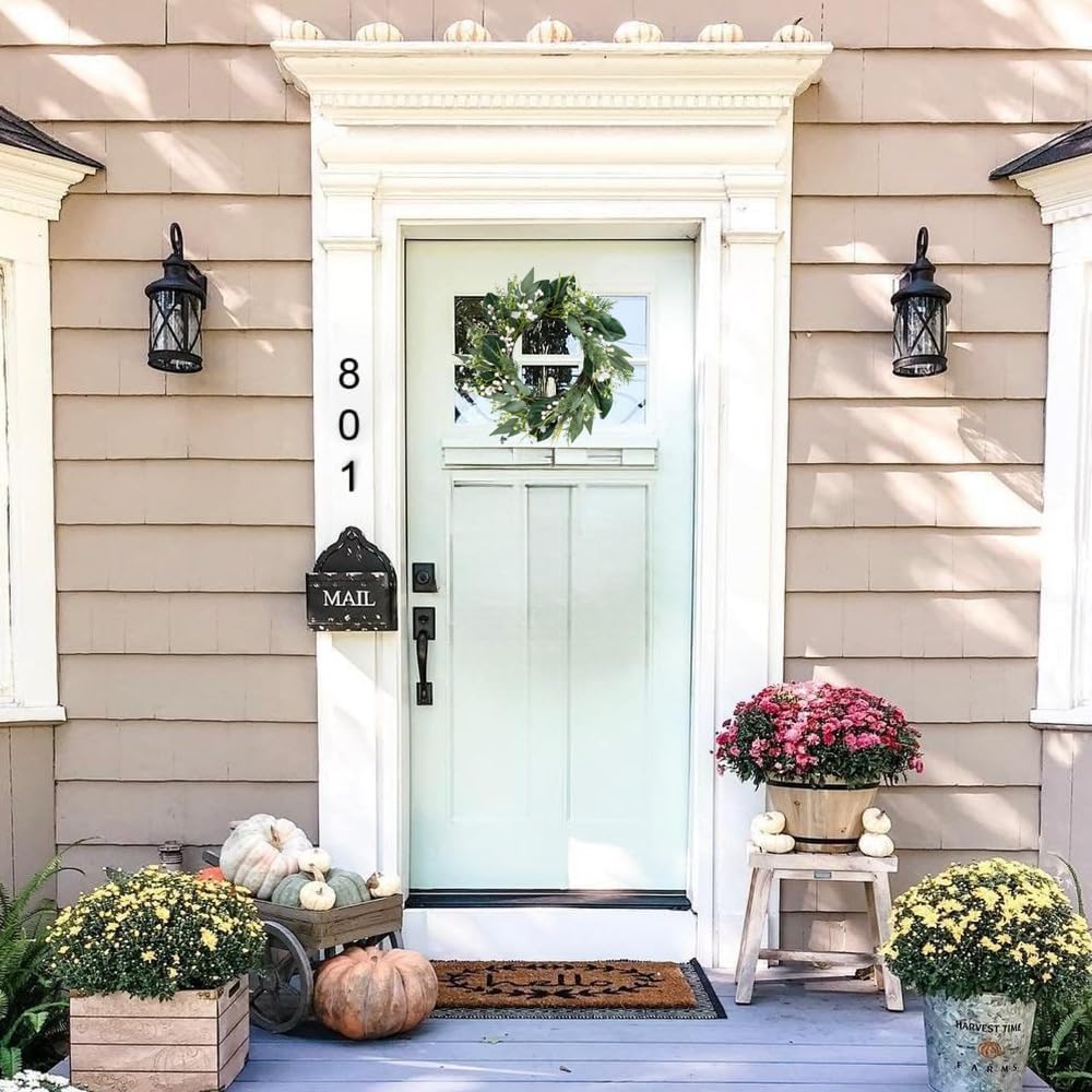 20 Inch Eucalyptus Wreath for Front Door All Seasons