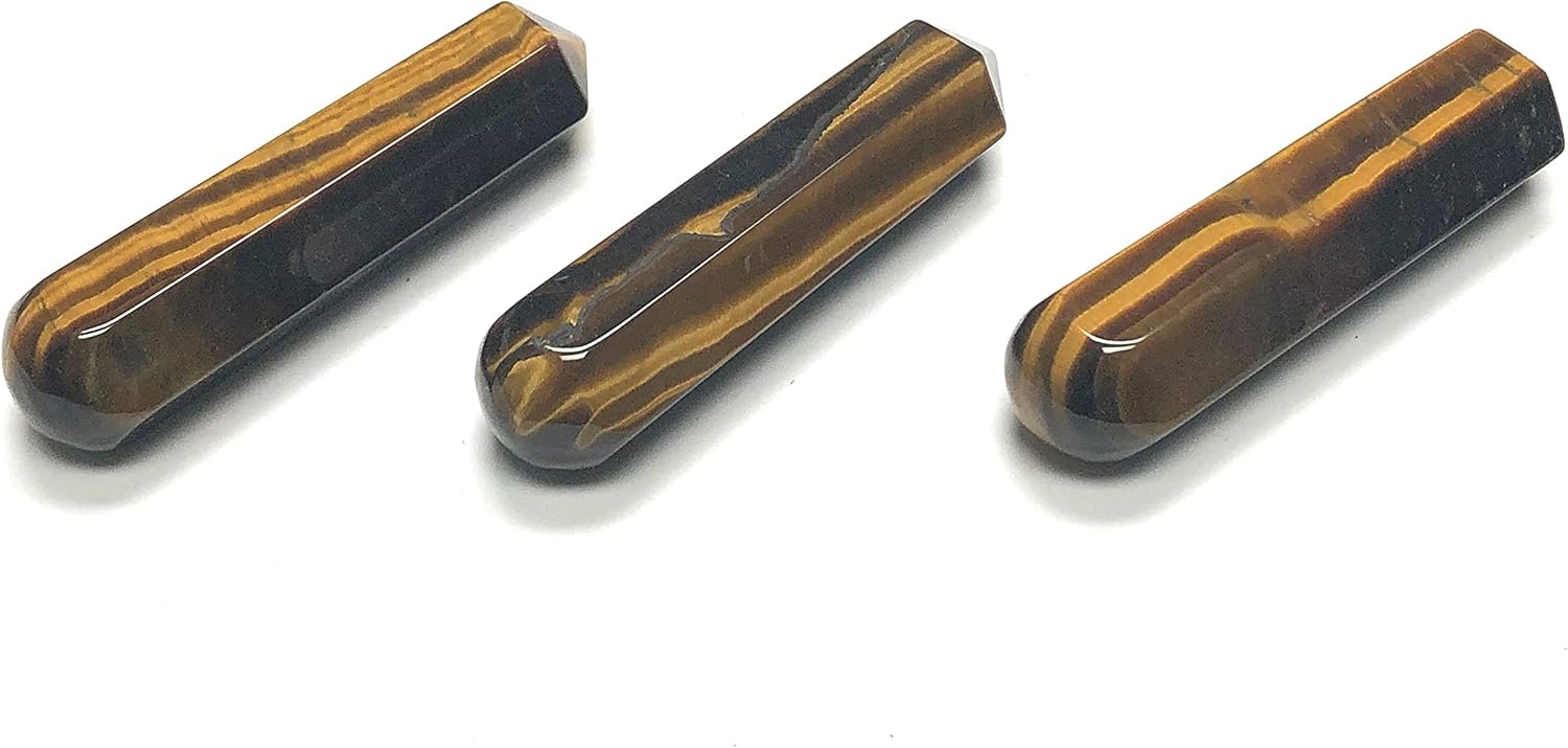 60MM Natural Gemstone Crystal 2 Wand with Velvet Pouch