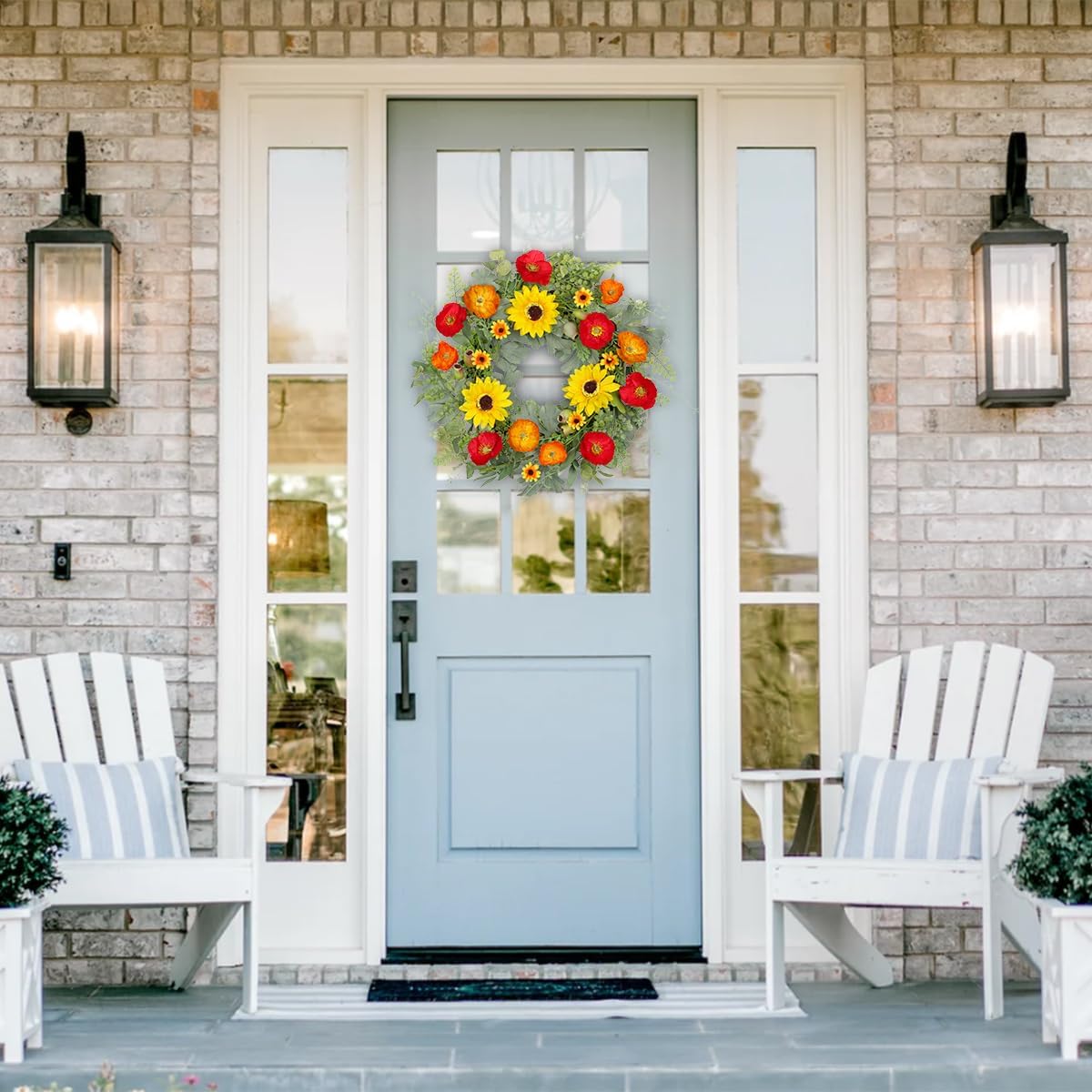 Hollyone 20 inch Artificial Spring Wreath