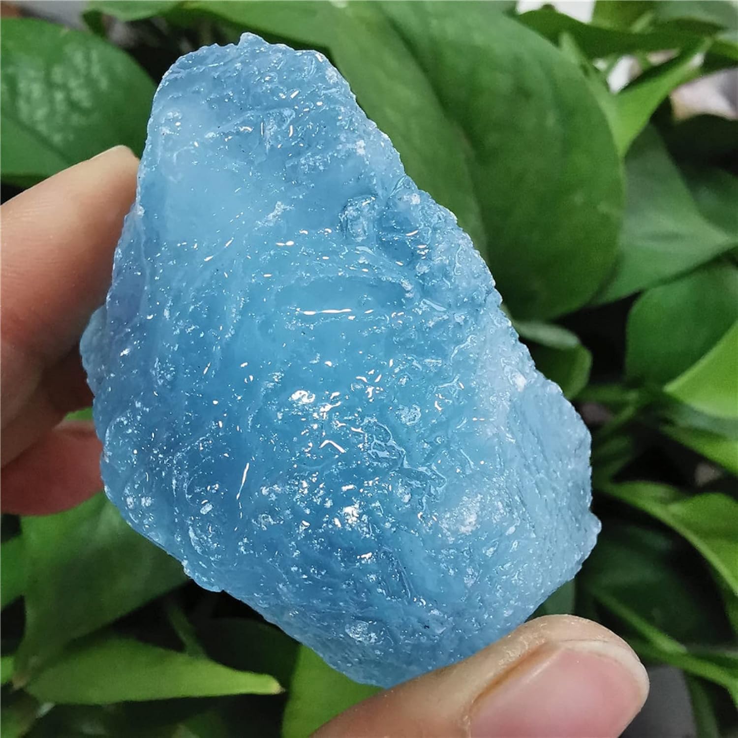 PEKMAR Natural Aquamarine Crystal Fountain Stones Blue 45-55g