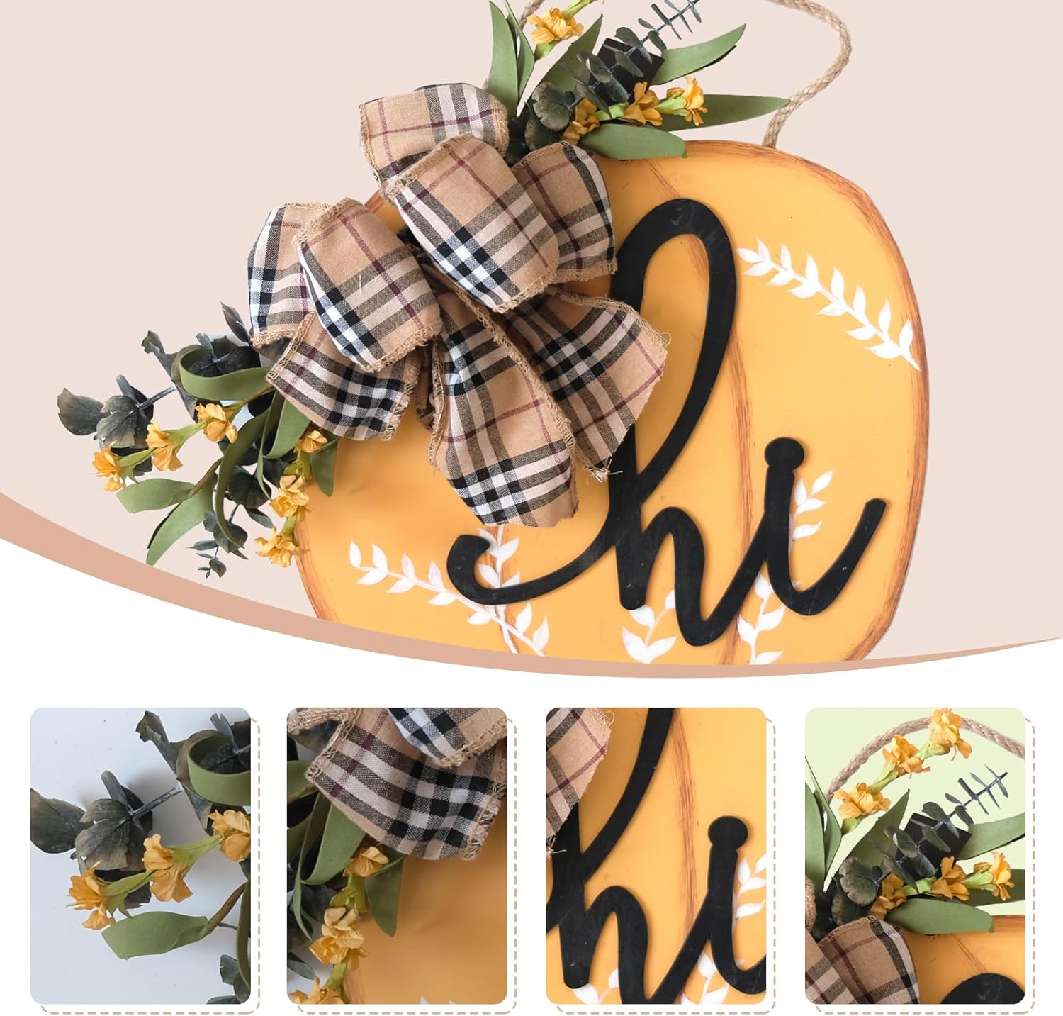 Idyllic Fall Harvest Pumpkin Wreath for Front Door