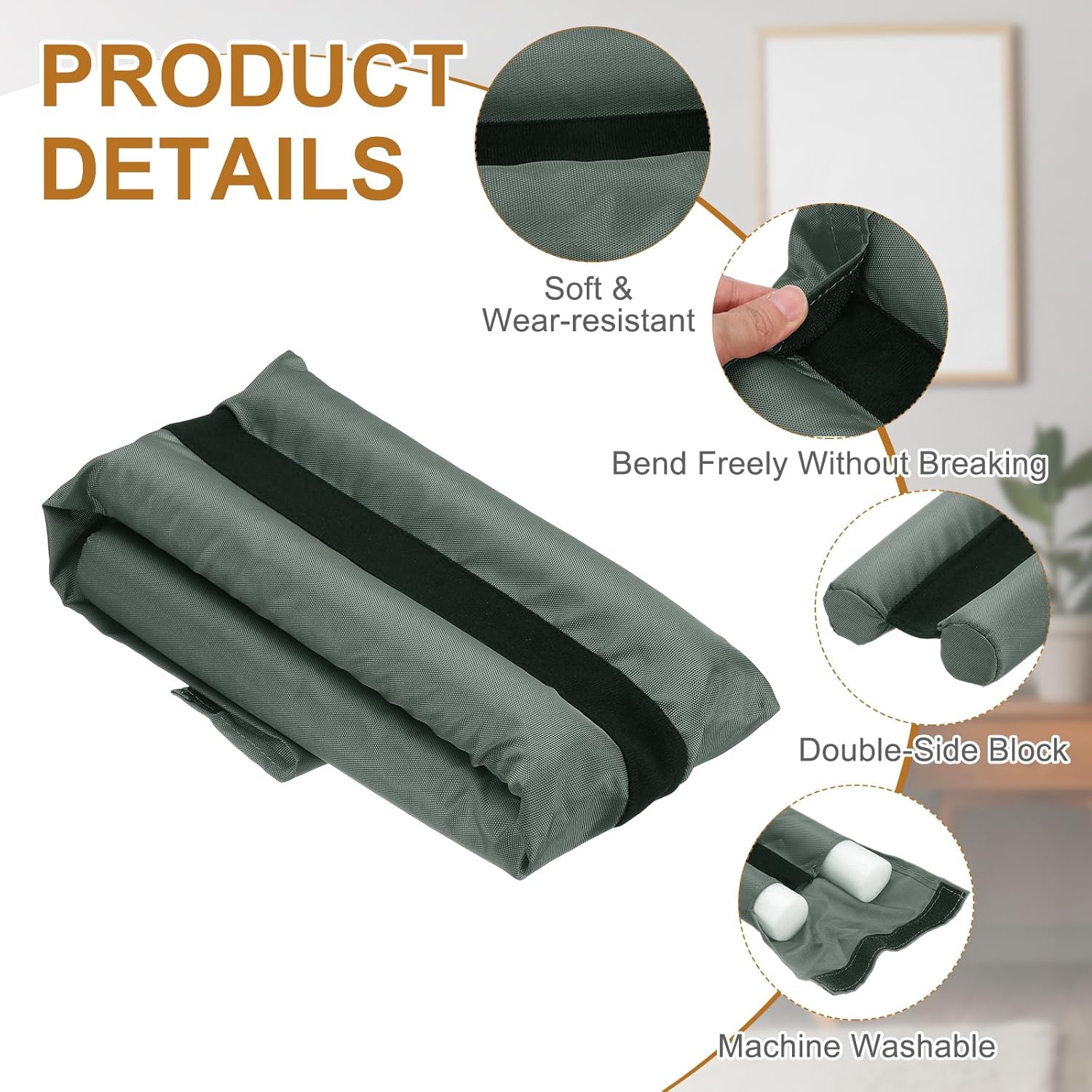 Uxcell Under Door Draft Stopper 2 Pcs Gray