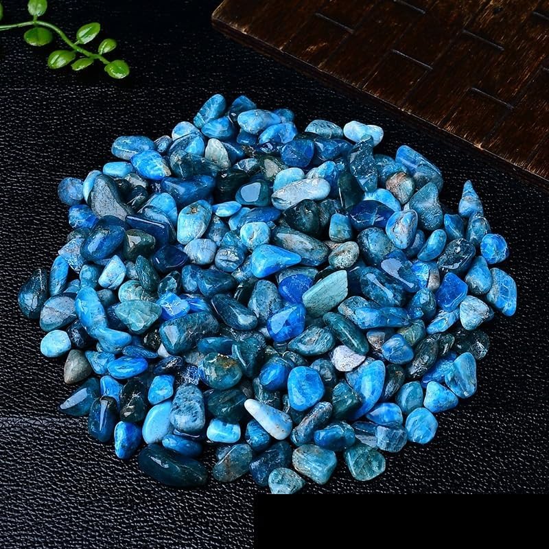 NASTYA Blue Apatite Crystal Gravel Decor 7-9mm 1000g