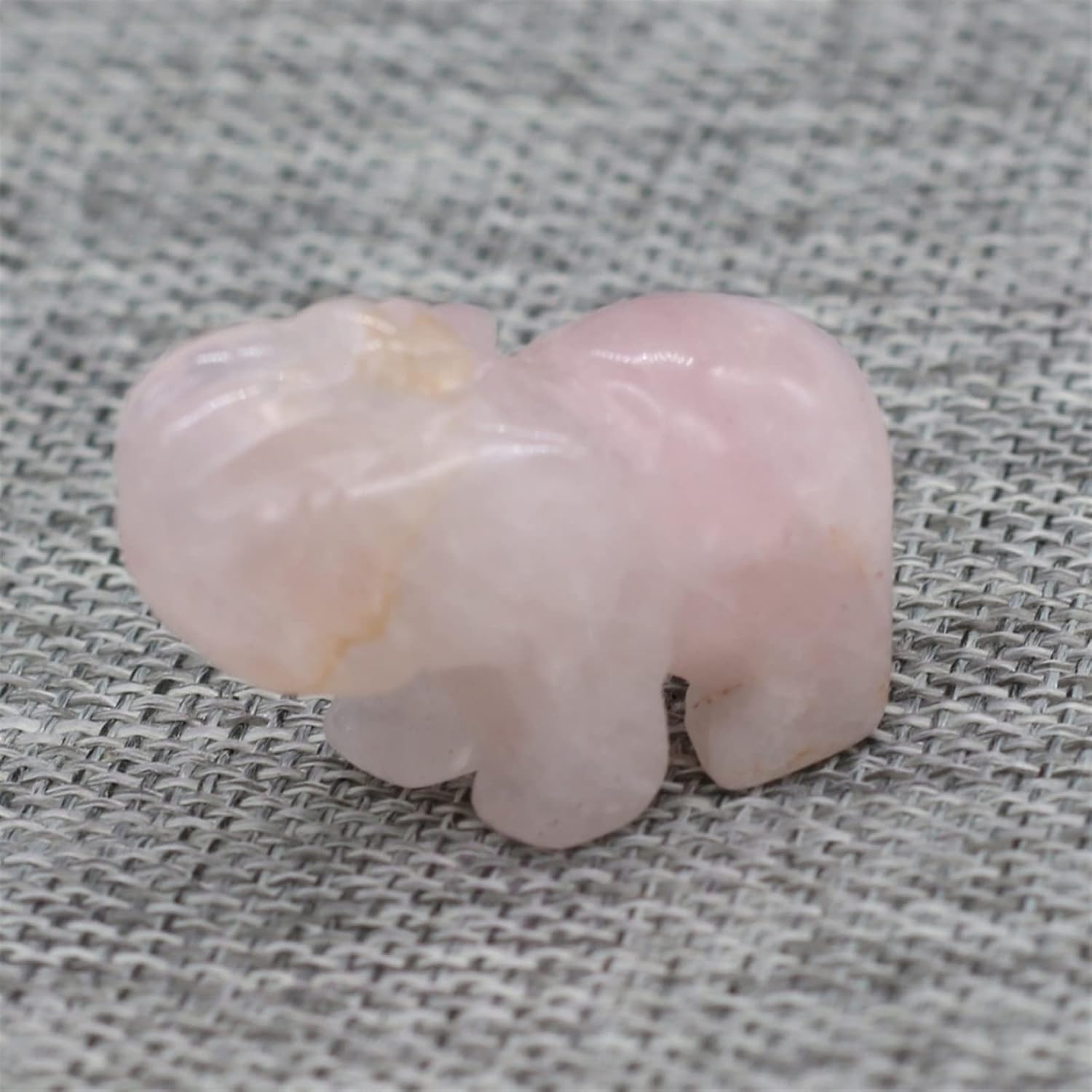 Natural Elephant Statue Rose Quartz Tiger Eye Home Decoration