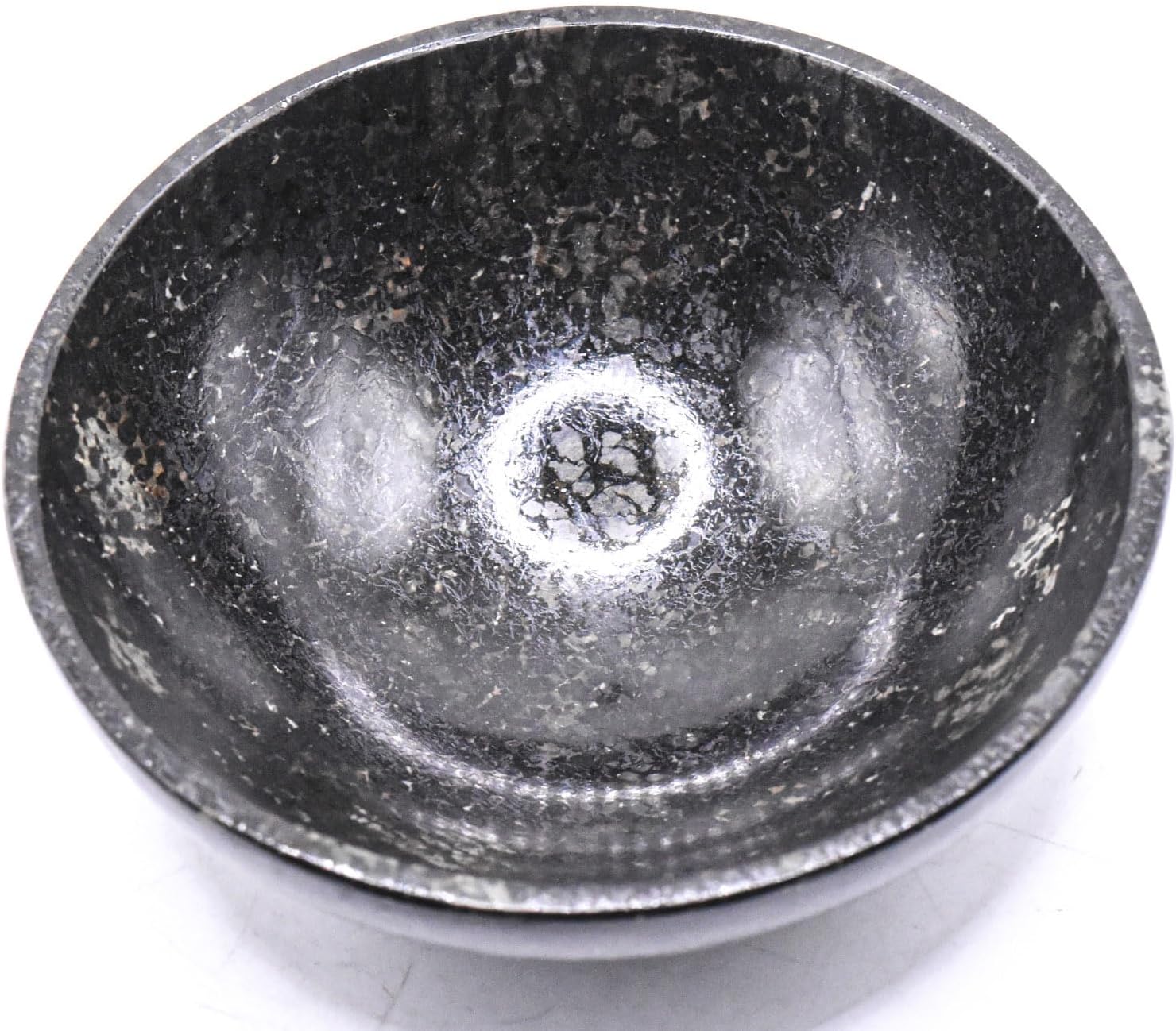 31 Inch Black Nuummite Carved Bowl Decor Collectible