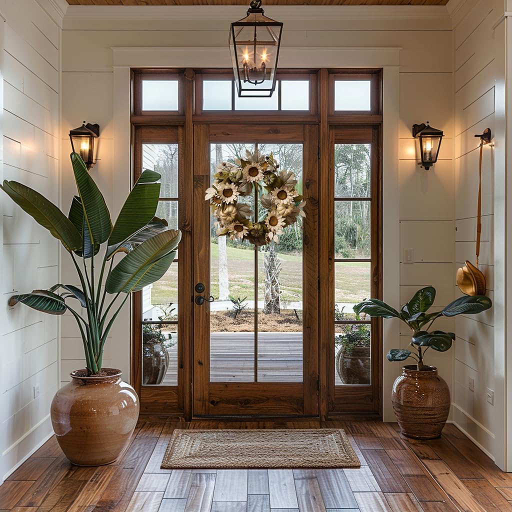 20 Inch Fall Wreath for Front Door Decor