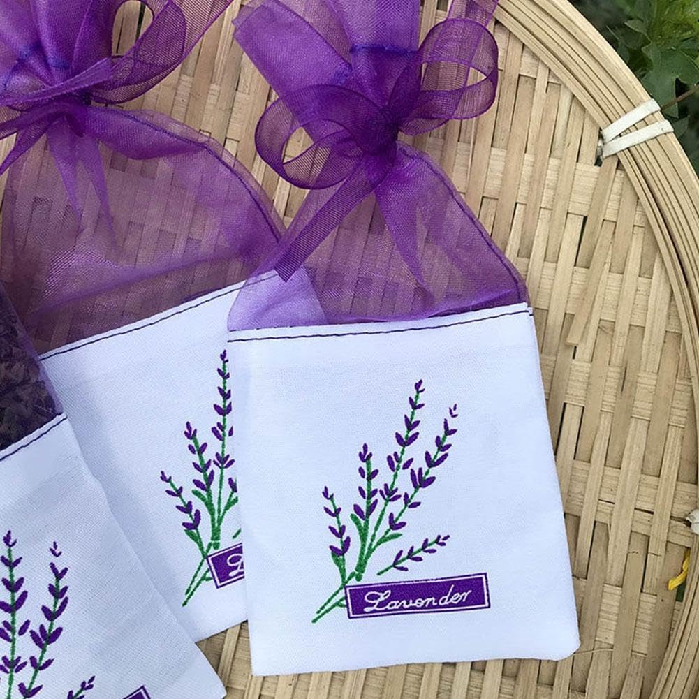 Lavender Sachet Bags 100Pcs Cotton Gauze Aromatherapy Pouches