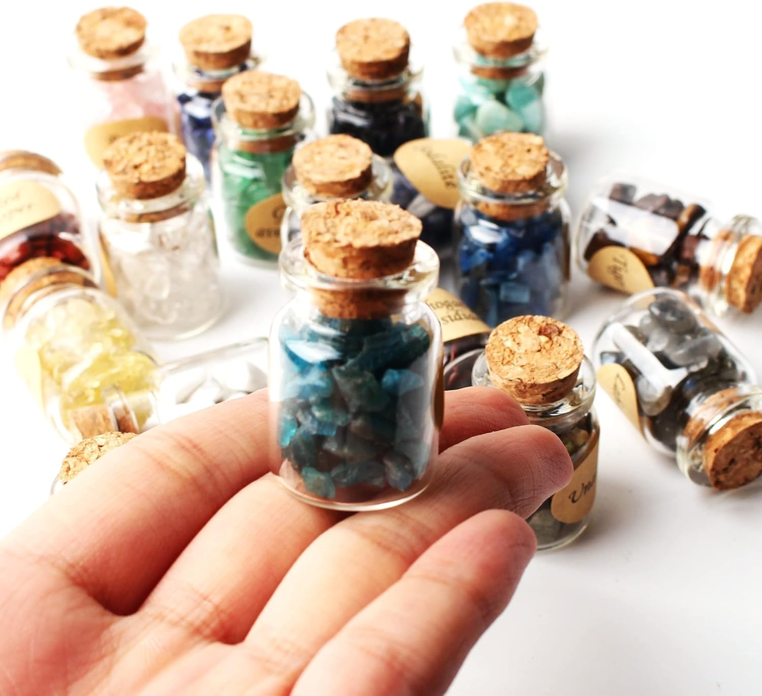 Natural Crystal Stones 18Pcs Meditation Set with Box