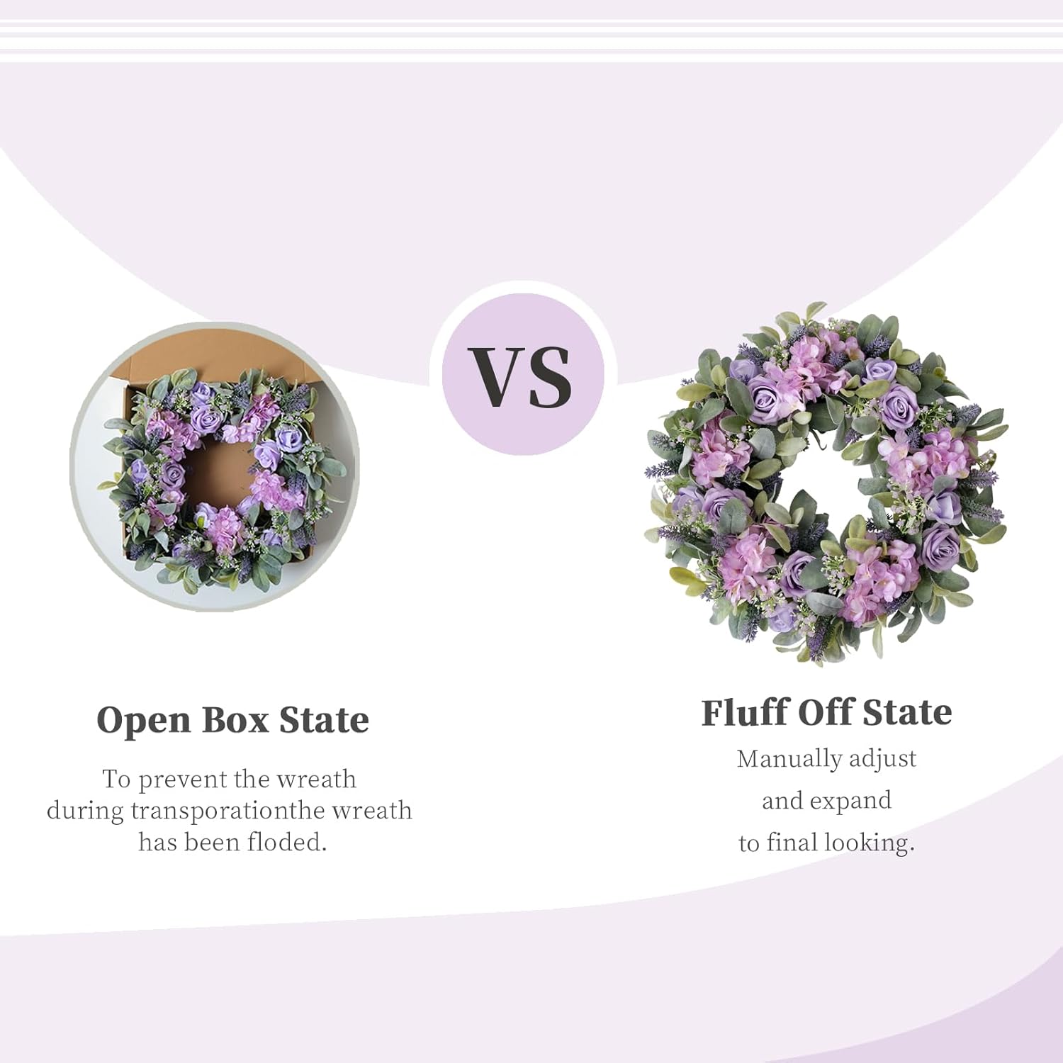 CIR OASES Artificial Spring Wreath 22 Inch Decor