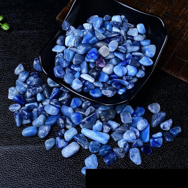 NASTYA Natural Blue Crystal Gravel 5-7mm 1000g Decor Stones