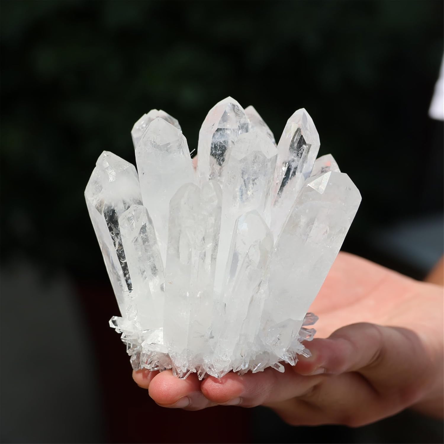 Unique Natural Clear Quartz Crystal Cluster Home Decor