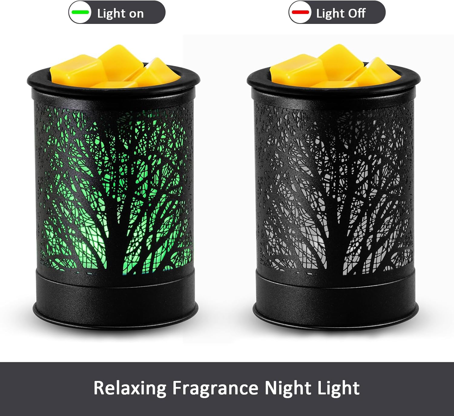 Dialans Scented Wax Warmer with LED Light and Silicone Tray