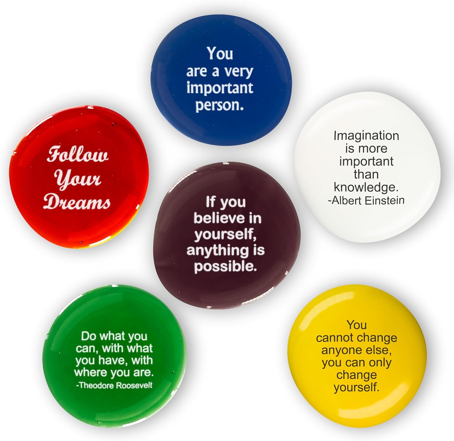 Lifeforse Glass Motivation Stones Set I