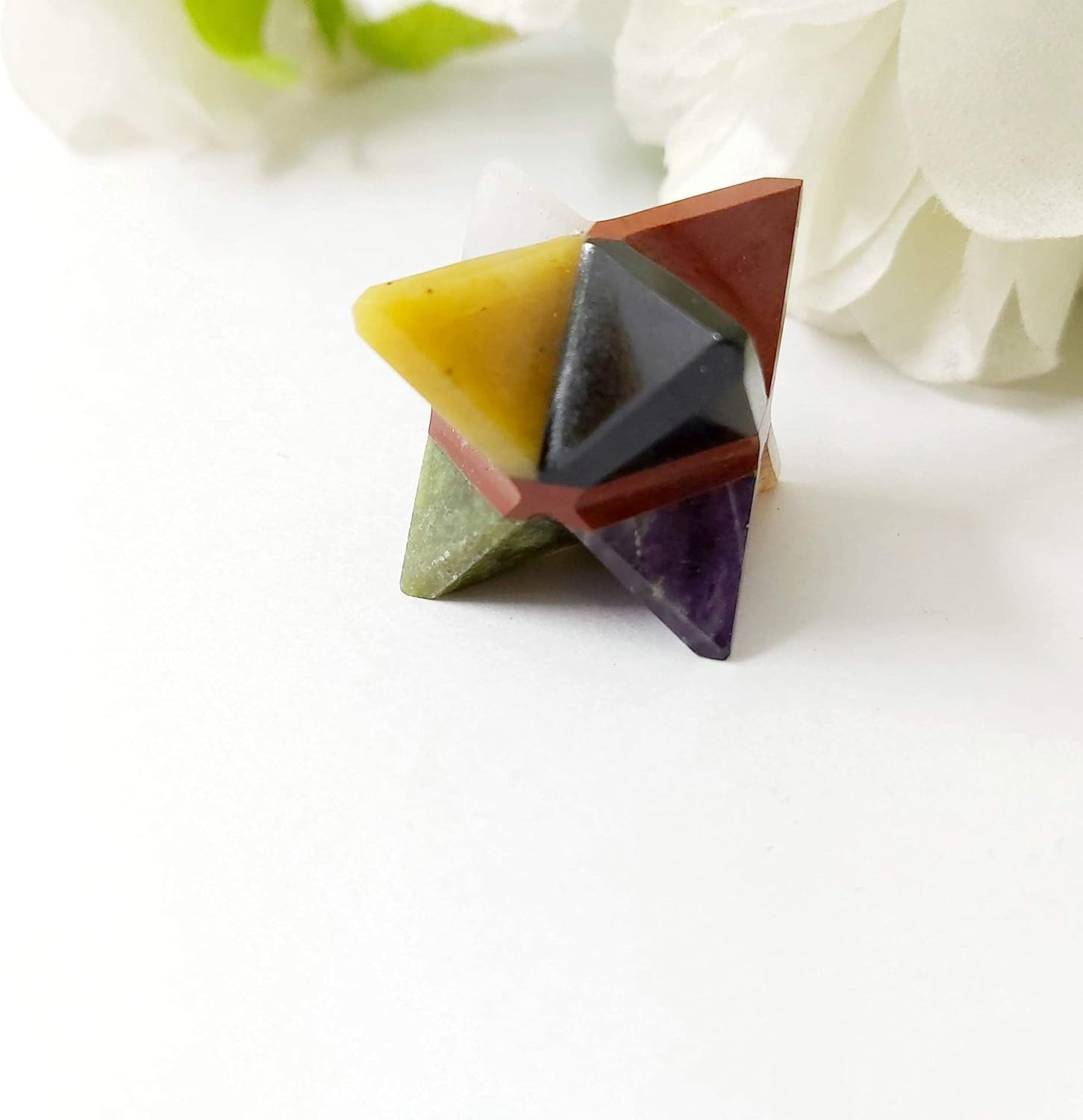 PYOR Seven Chakra Crystal Tree and Merkaba Star