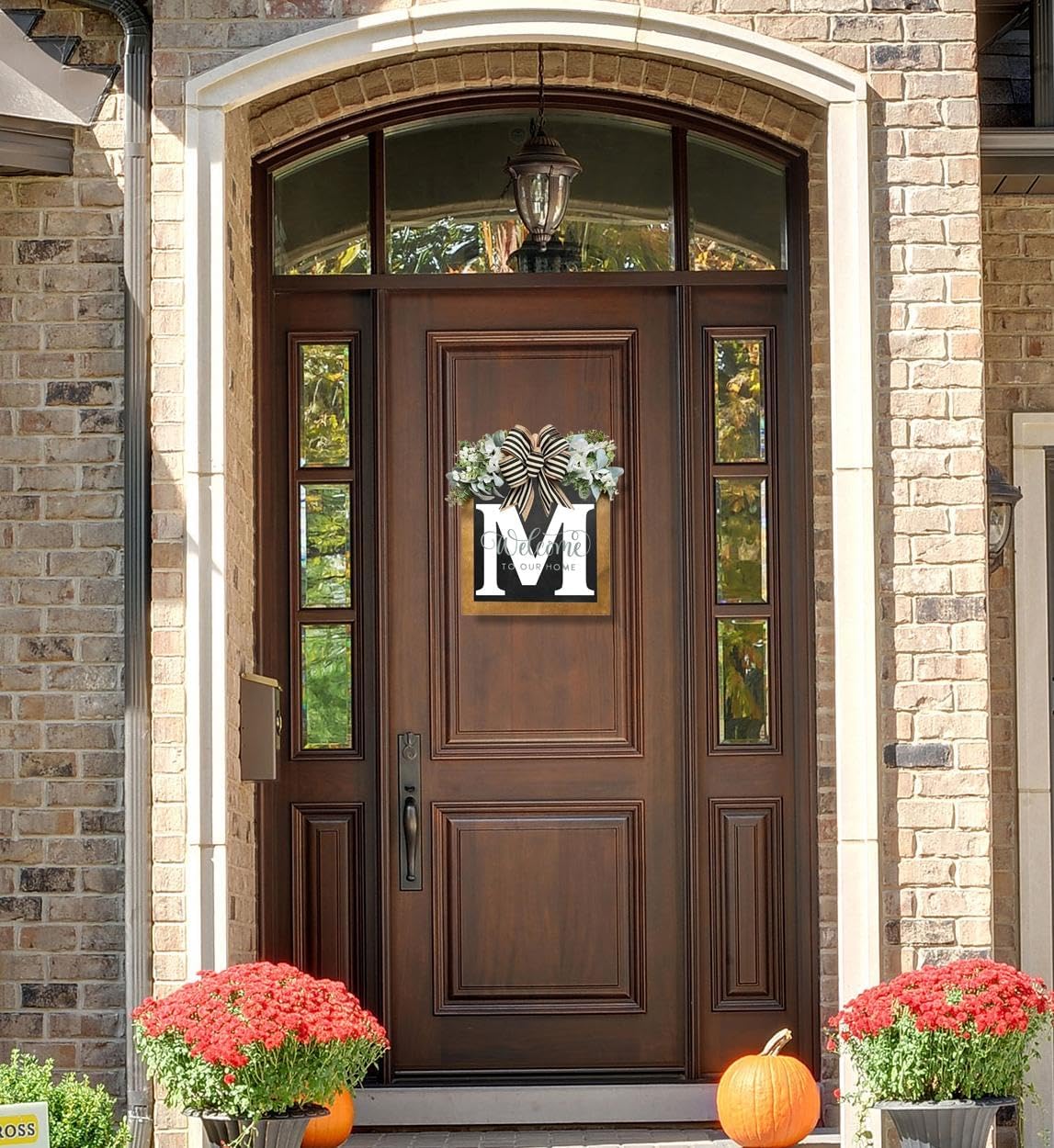 Foomegik 2025 Welcome Wreath for Front Door 14x12