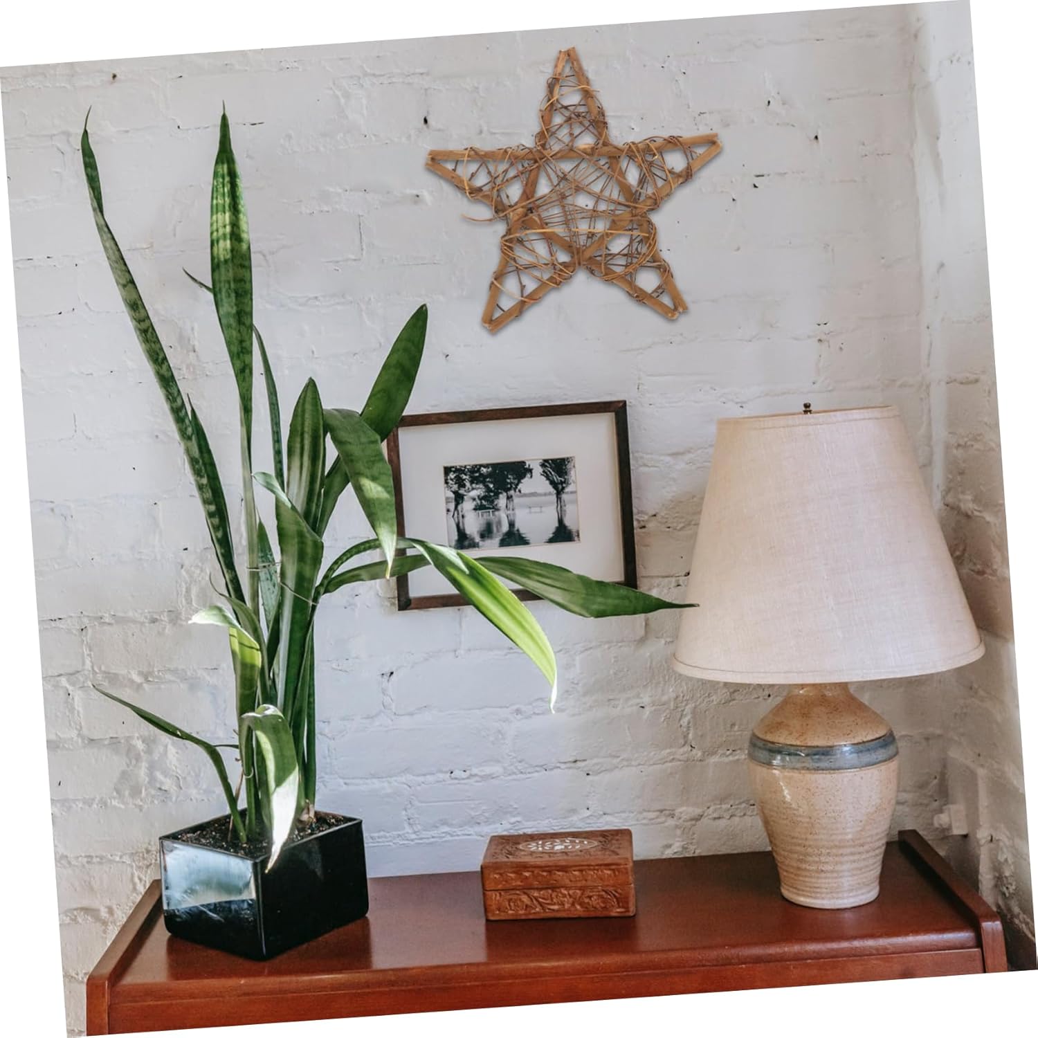 Artibetter Rattan Star Wreath DIY Crafts Base Hanging Wall Decor