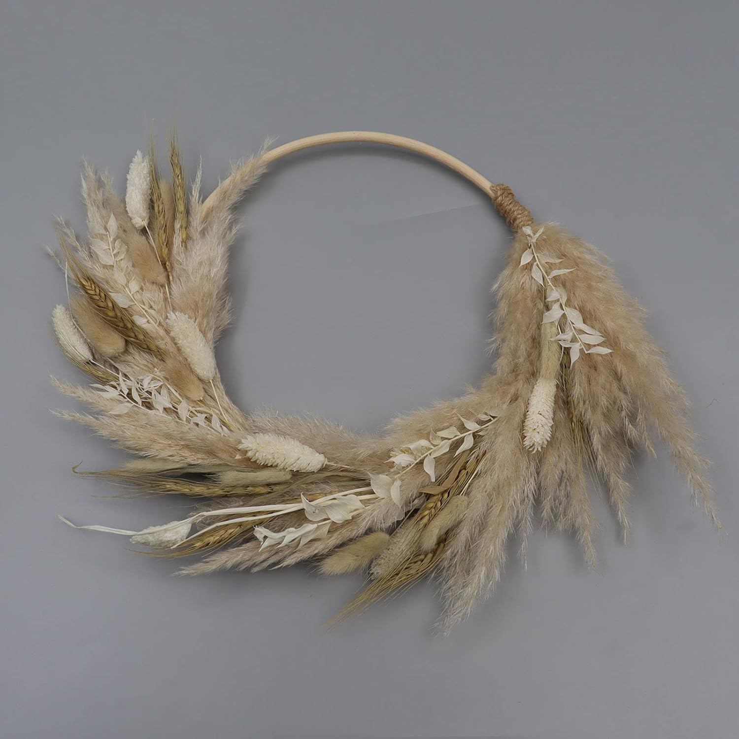 Real Dried Flower Wreath Brown 13 Inch