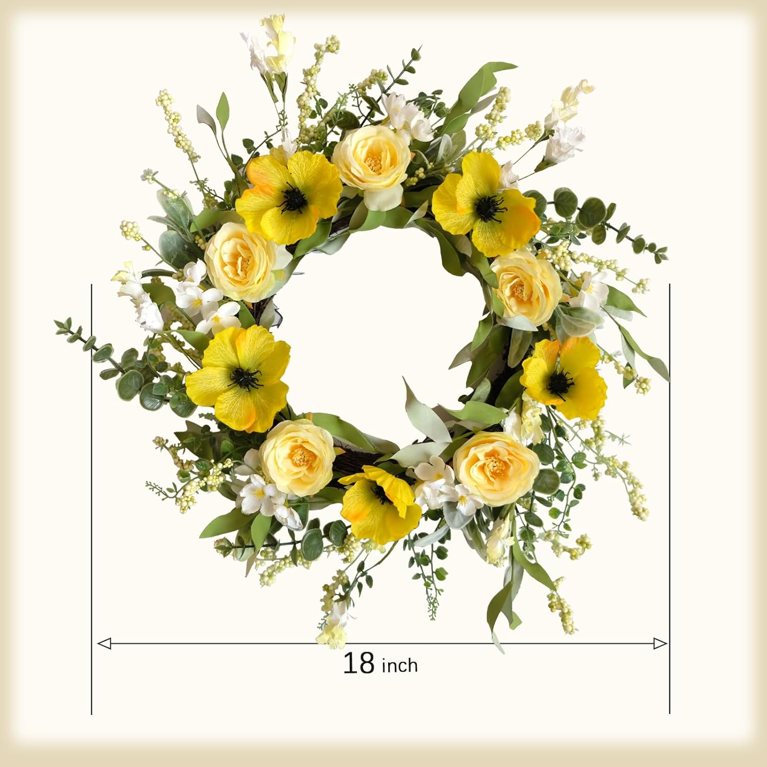 Floribus Summer Wreath Front Door Decor 18