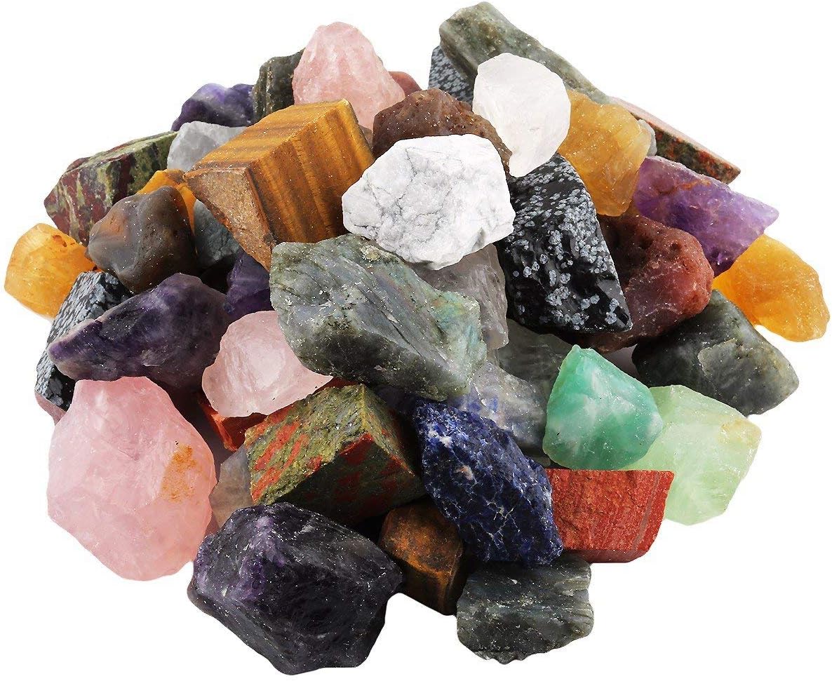 Mookaitedecor Bundle - 2 Items Raw Crystals Chakra Crystal Tree