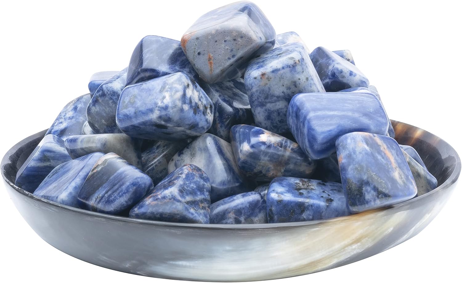 ZAICUS Tiger Eye and Sodalite Tumbled Stones 1lb for Vase and Jewelry