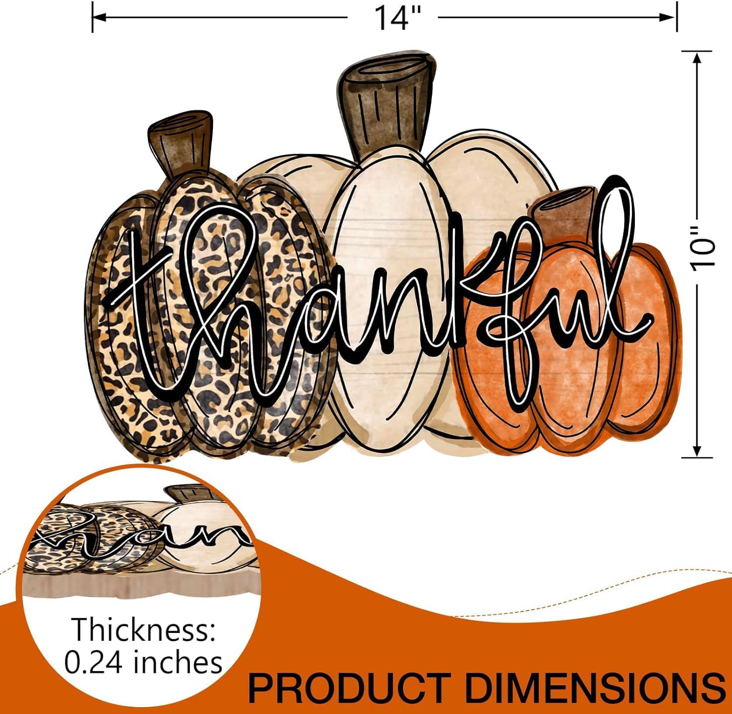 Deroro Fall Pumpkin Door Wreath Thanksgiving Decor
