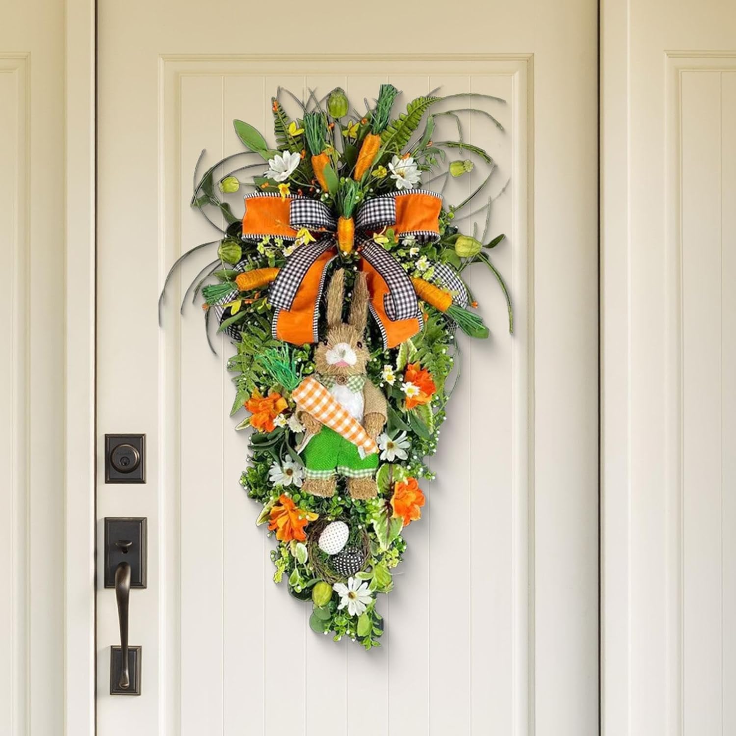 Orange Carrots Teardrop Wreath Hanging Decoration