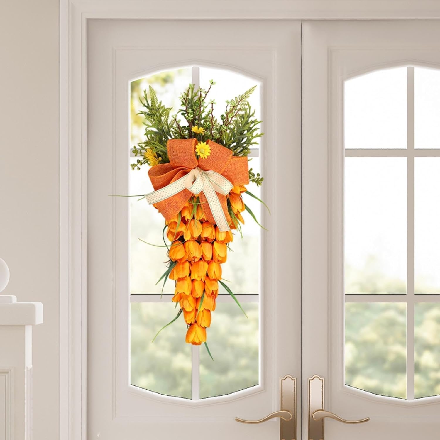 Handmade Easter Tulip Swag Wreath Decor