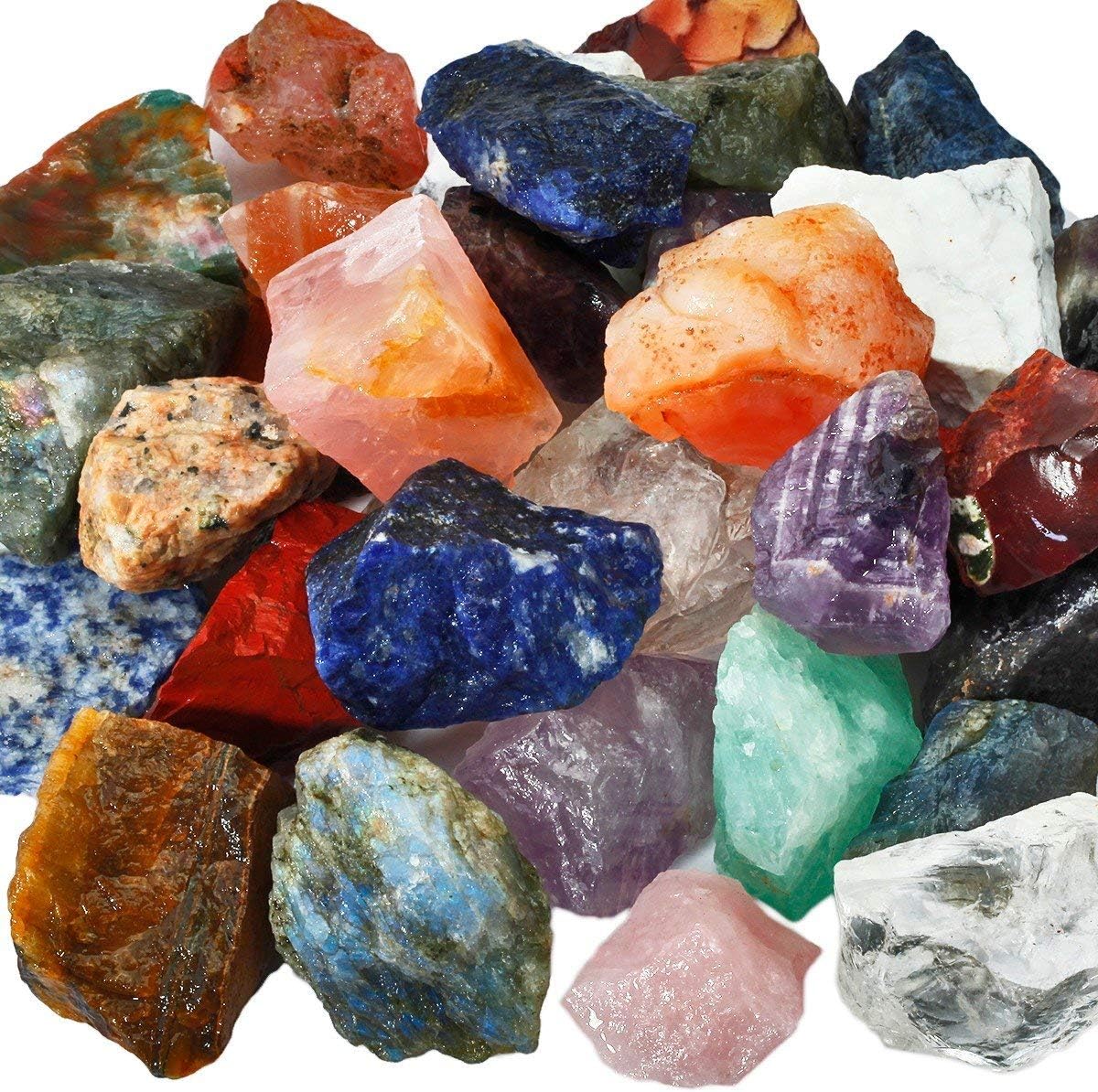 Mookaitedecor Bundle - 2 Items Raw Crystals Chakra Crystal Tree