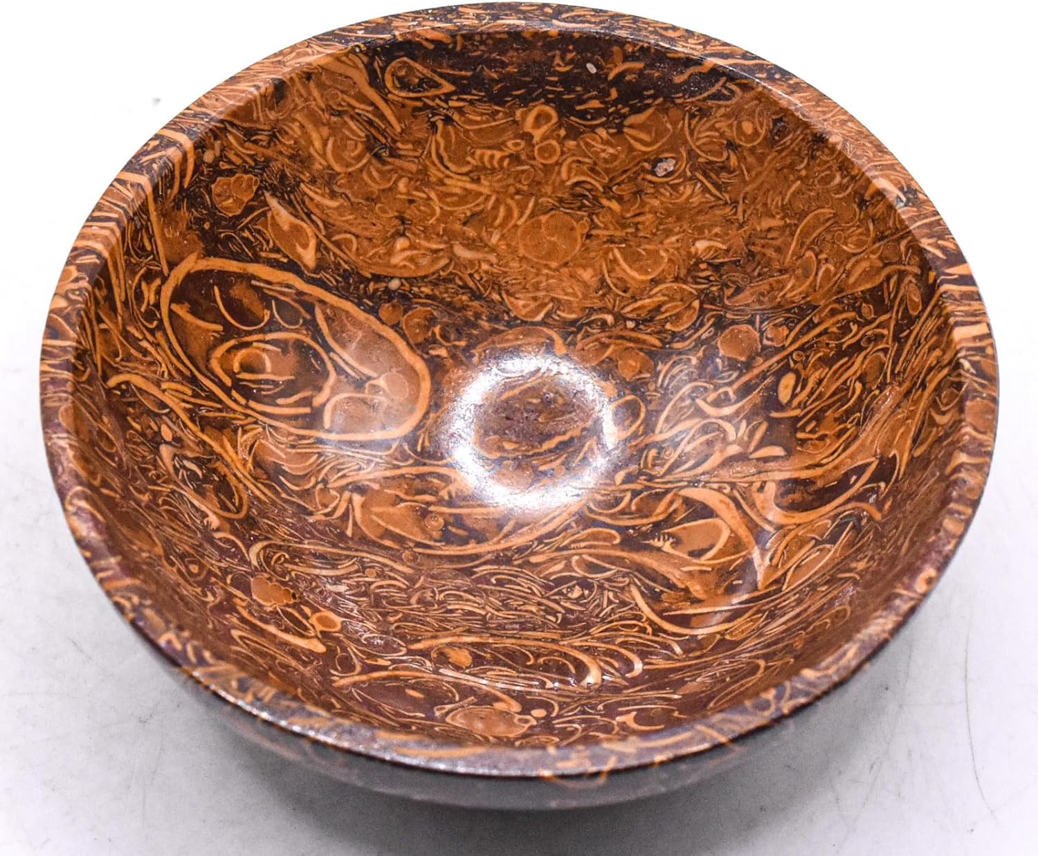 31 Inch Mariam Fossil Jaser Bowl Natural Gemstone Decor