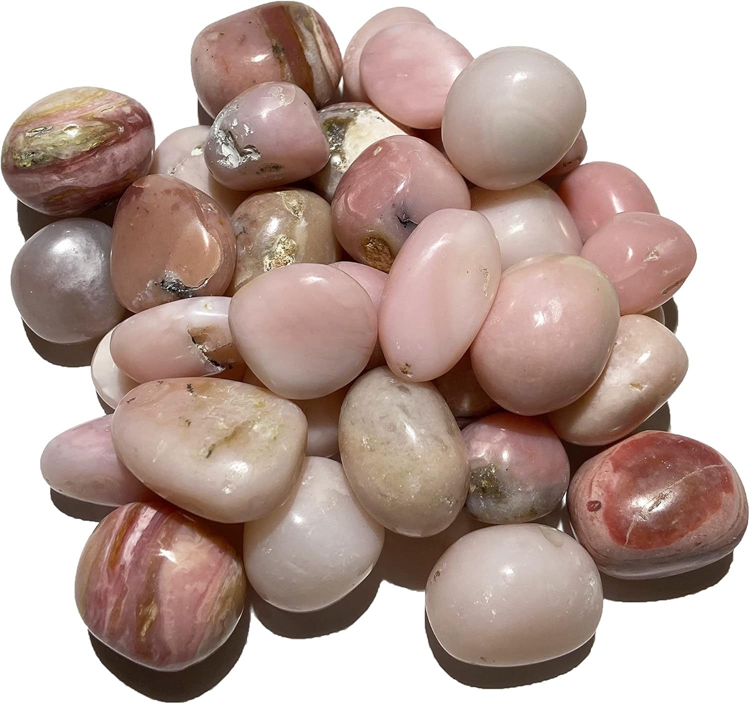 Tumbled Pink Opal Stones 5 Piece Set