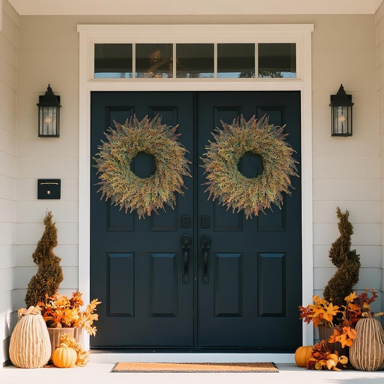 26 Inch Fall Wreath for Front Door and Porch