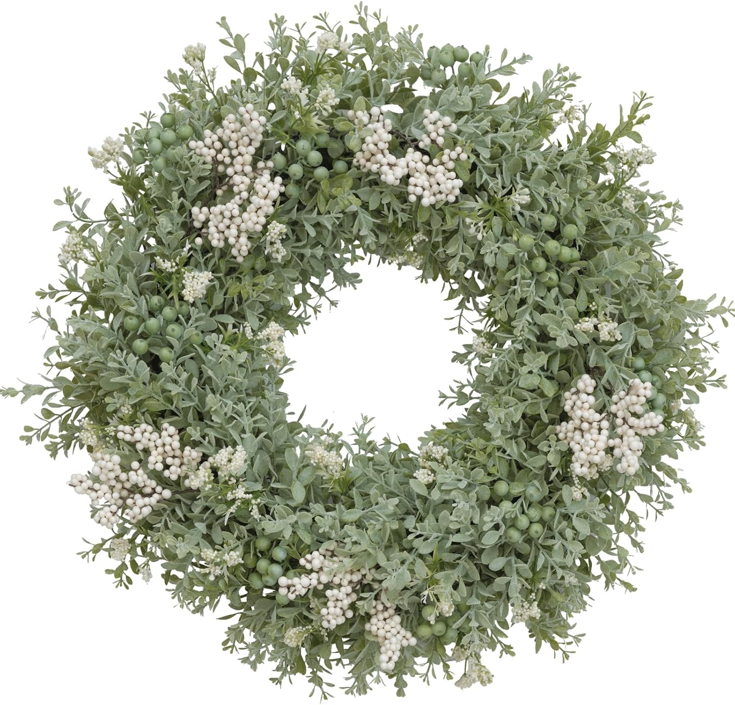 Realistic Artificial Eucalyptus Wreath for Front Door