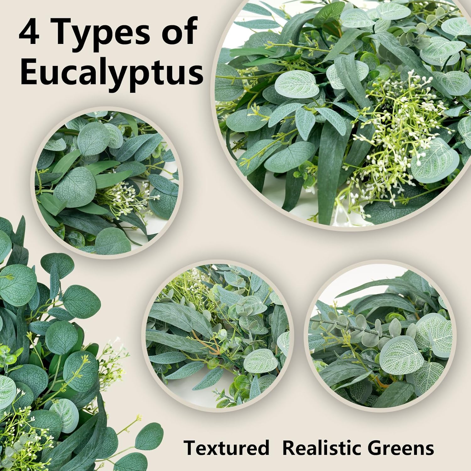 26 Eucalyptus Wreath for Front Door Year Round