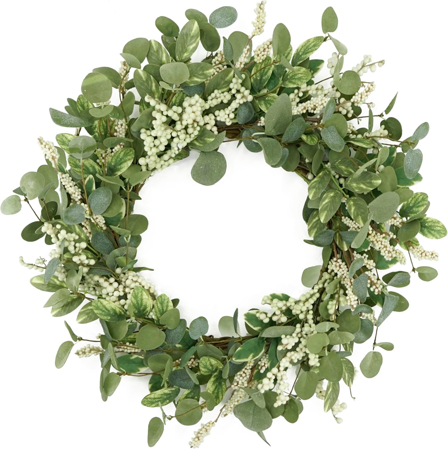 20 Inch Green Eucalyptus Wreath with Berry