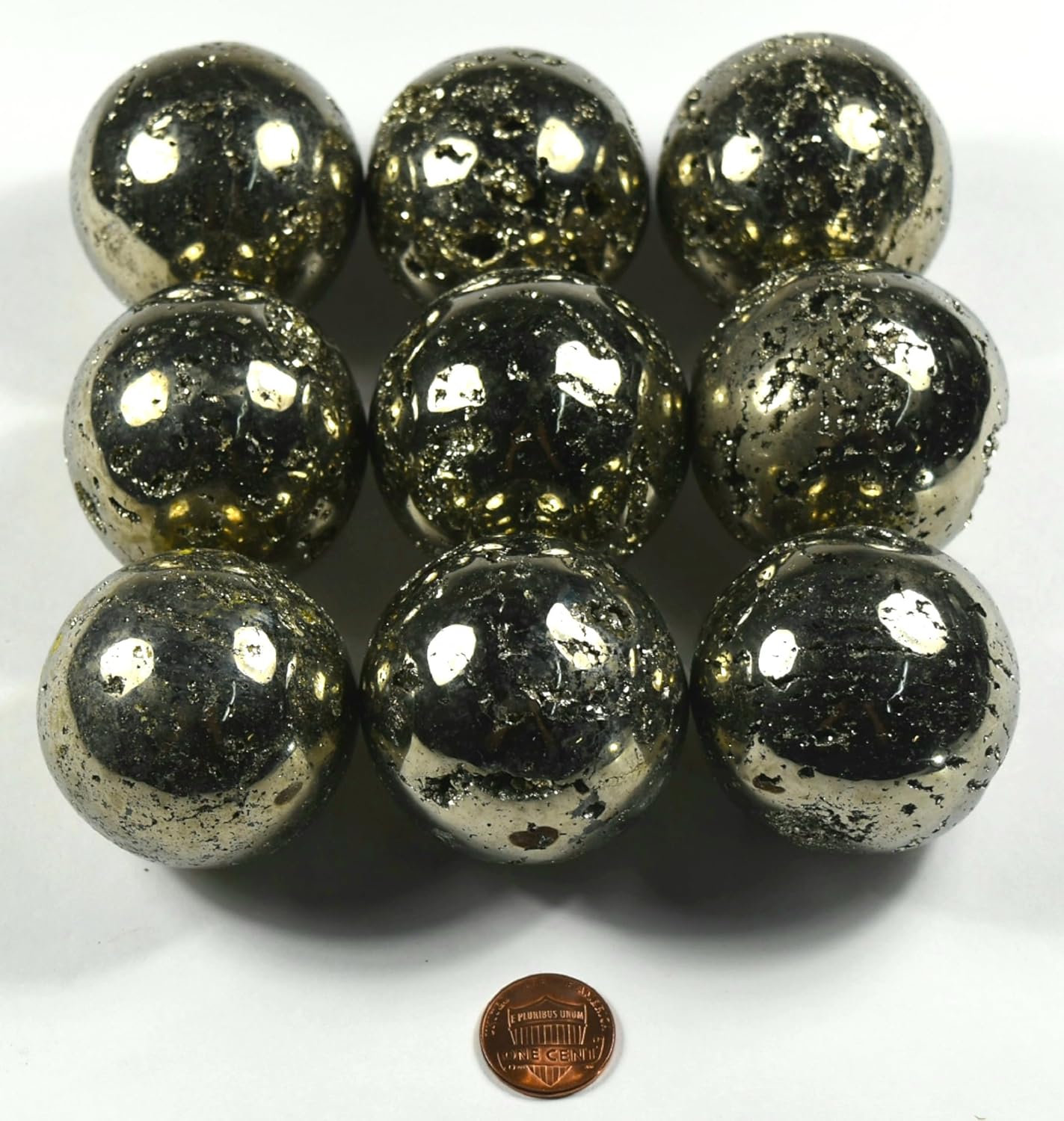 HQRP Golden Pyrite Sphere 46mm with Stand