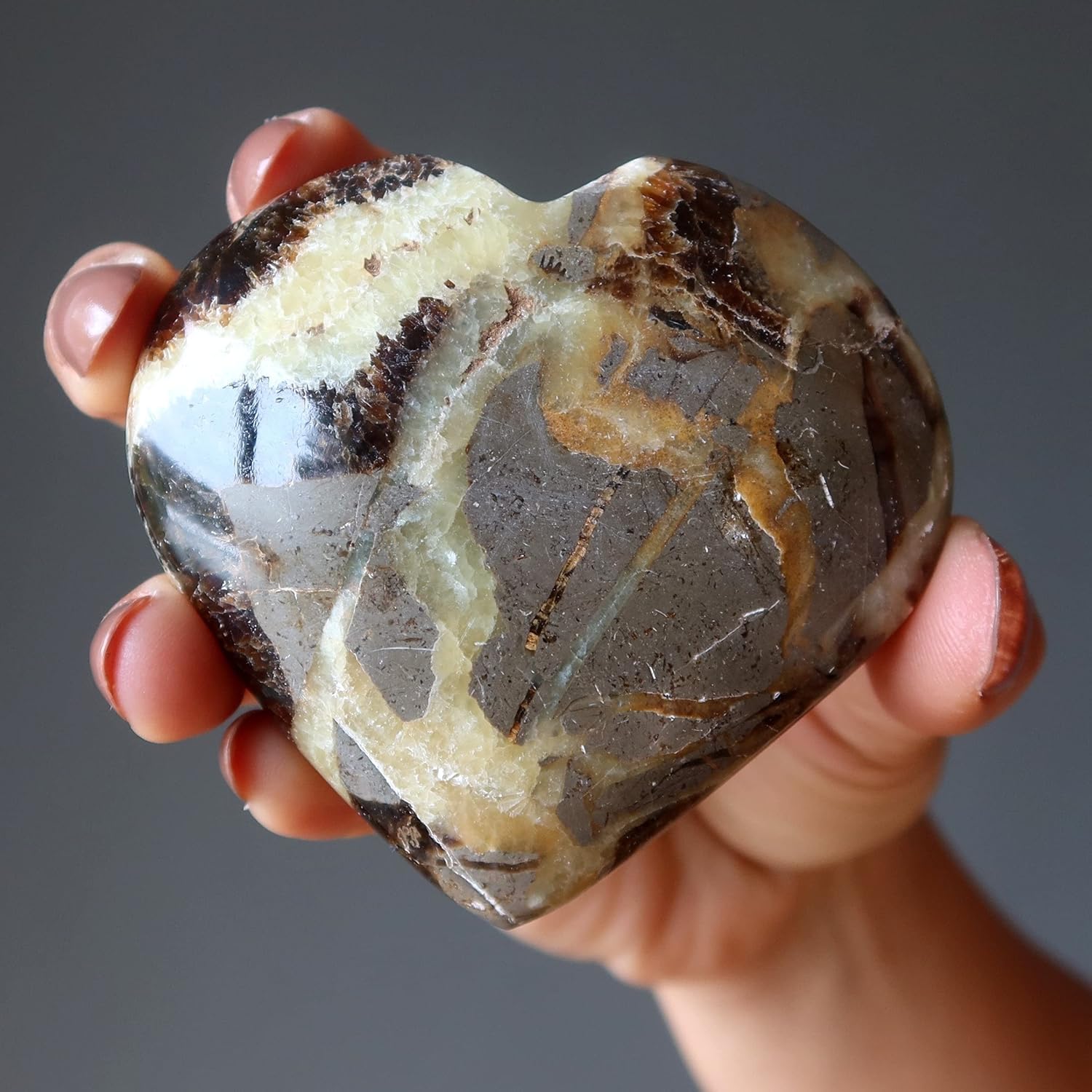 Satin Crystals Septarian Heart Stone 275-3 Inches