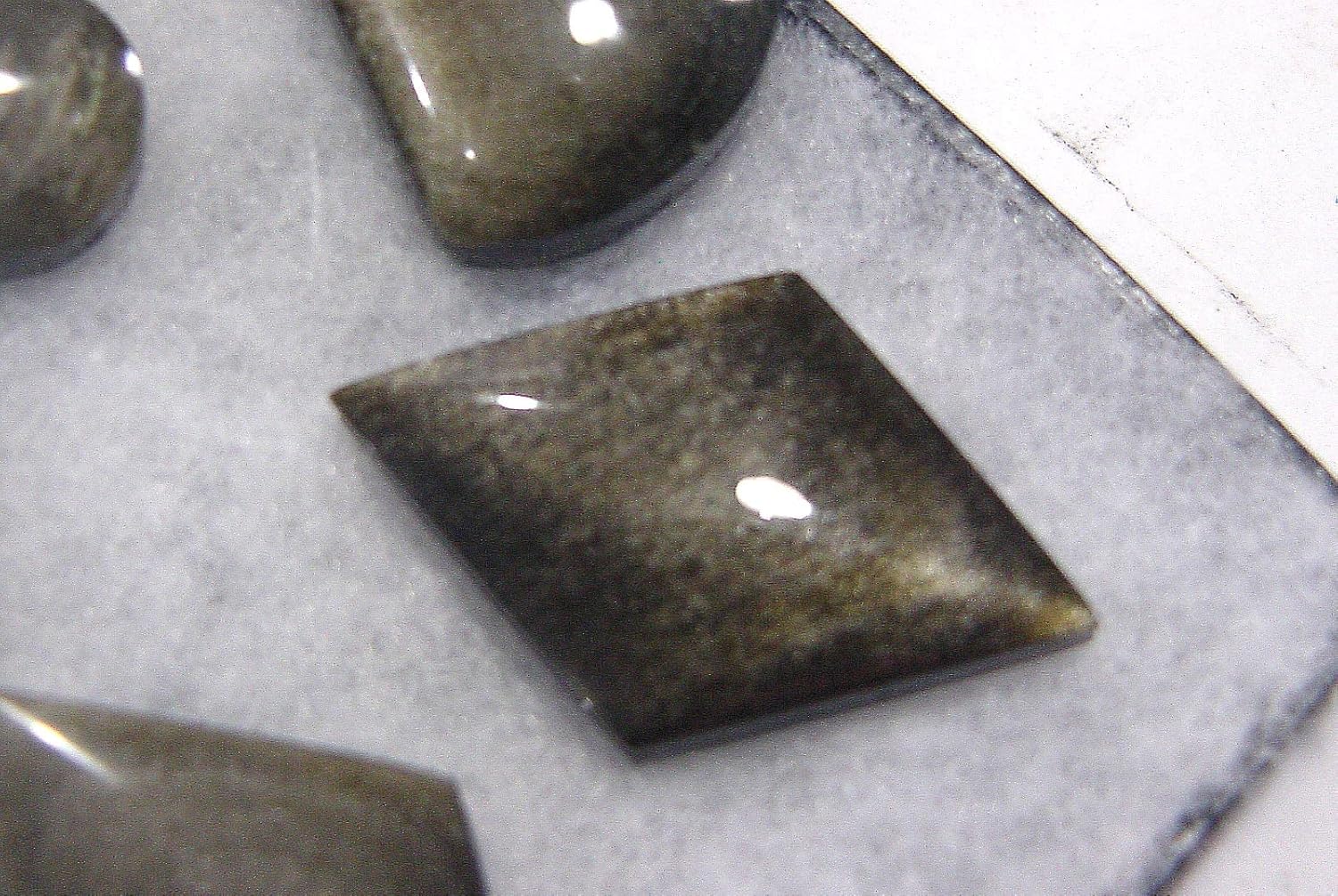 Mexican Gold Sheen Obsidian Fountain Stones 18 Pieces