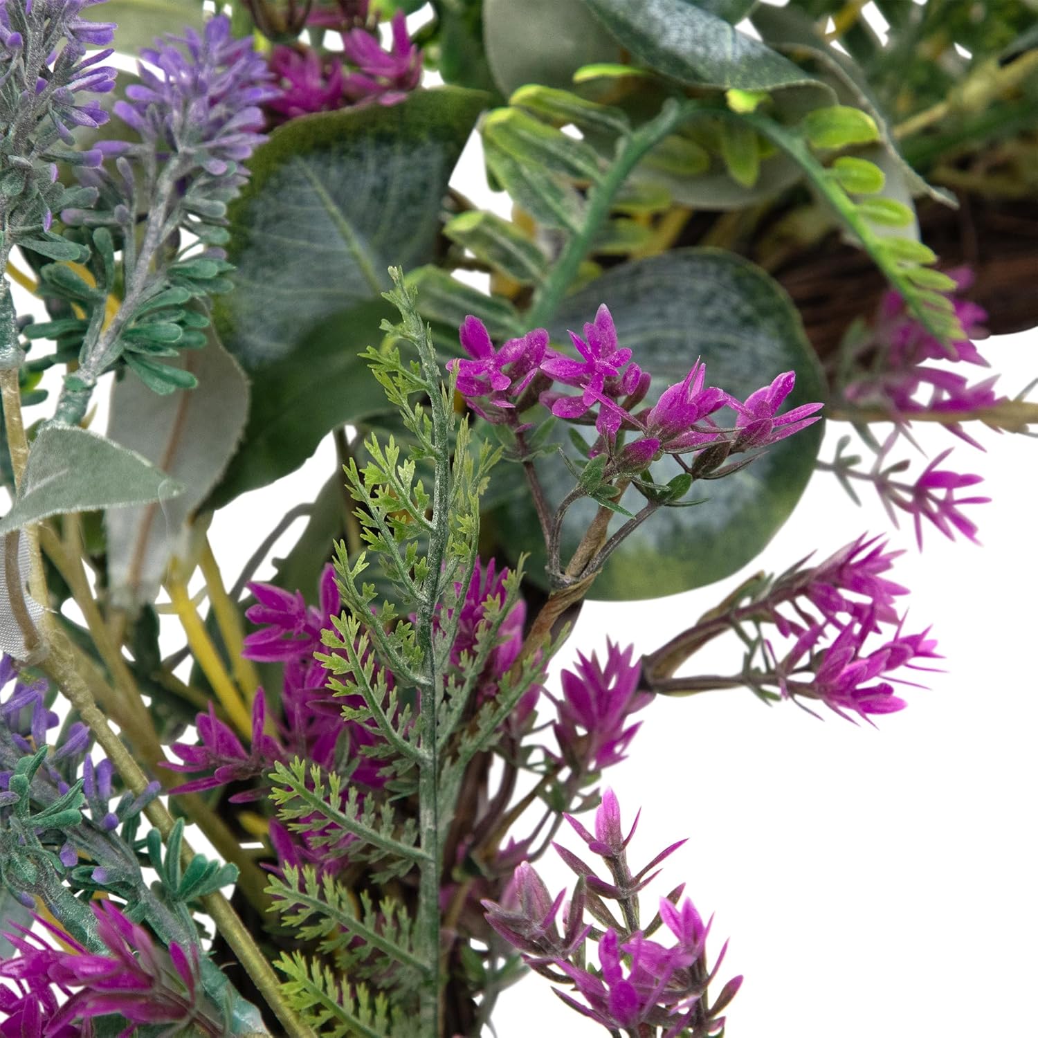 Northlight Lavender Mixed Foliage Artificial Wreath 22 Inch Purple Green